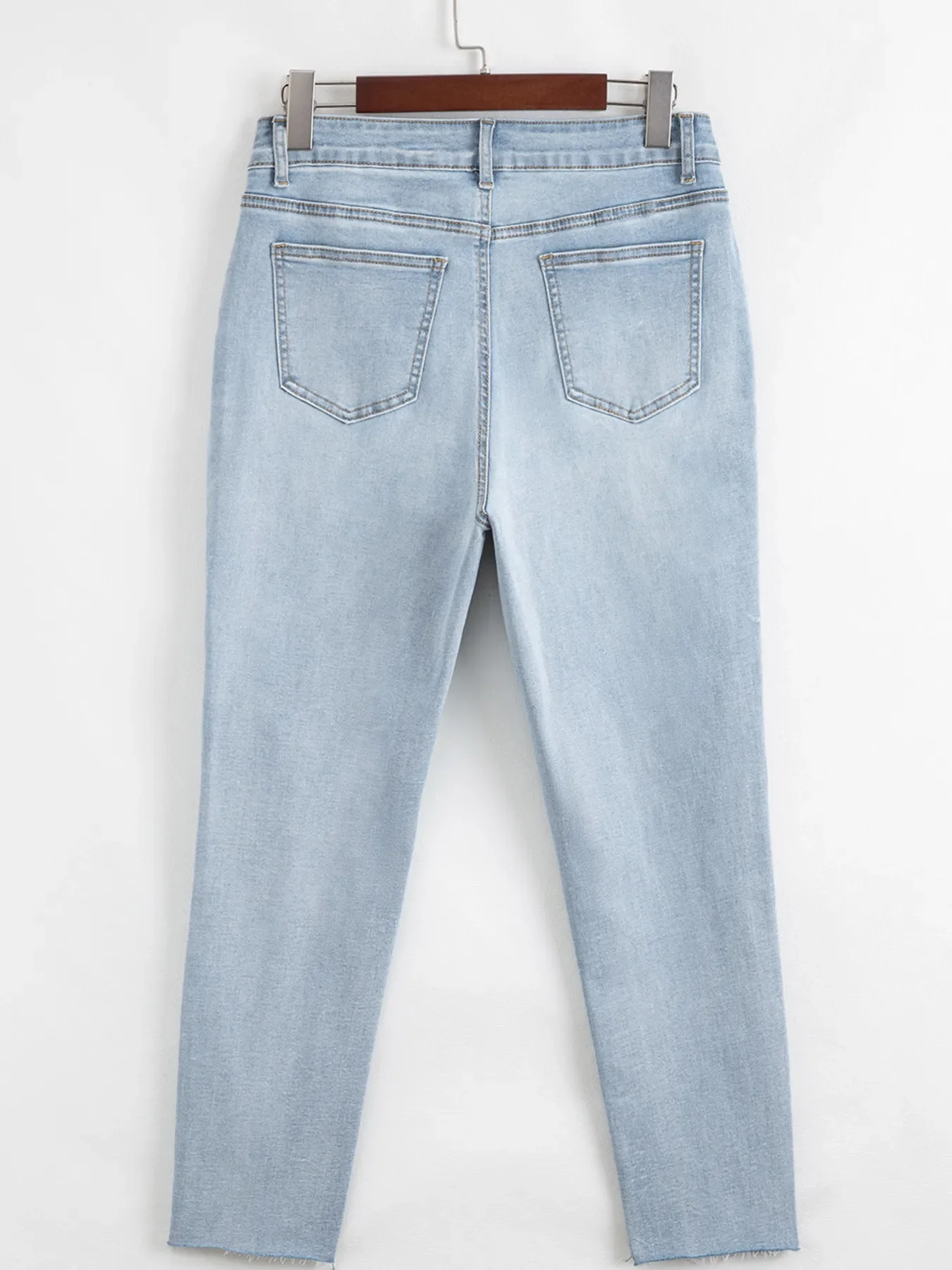 Mid Rise Ankle-Length Distressed Skinny Jeans - Image 4