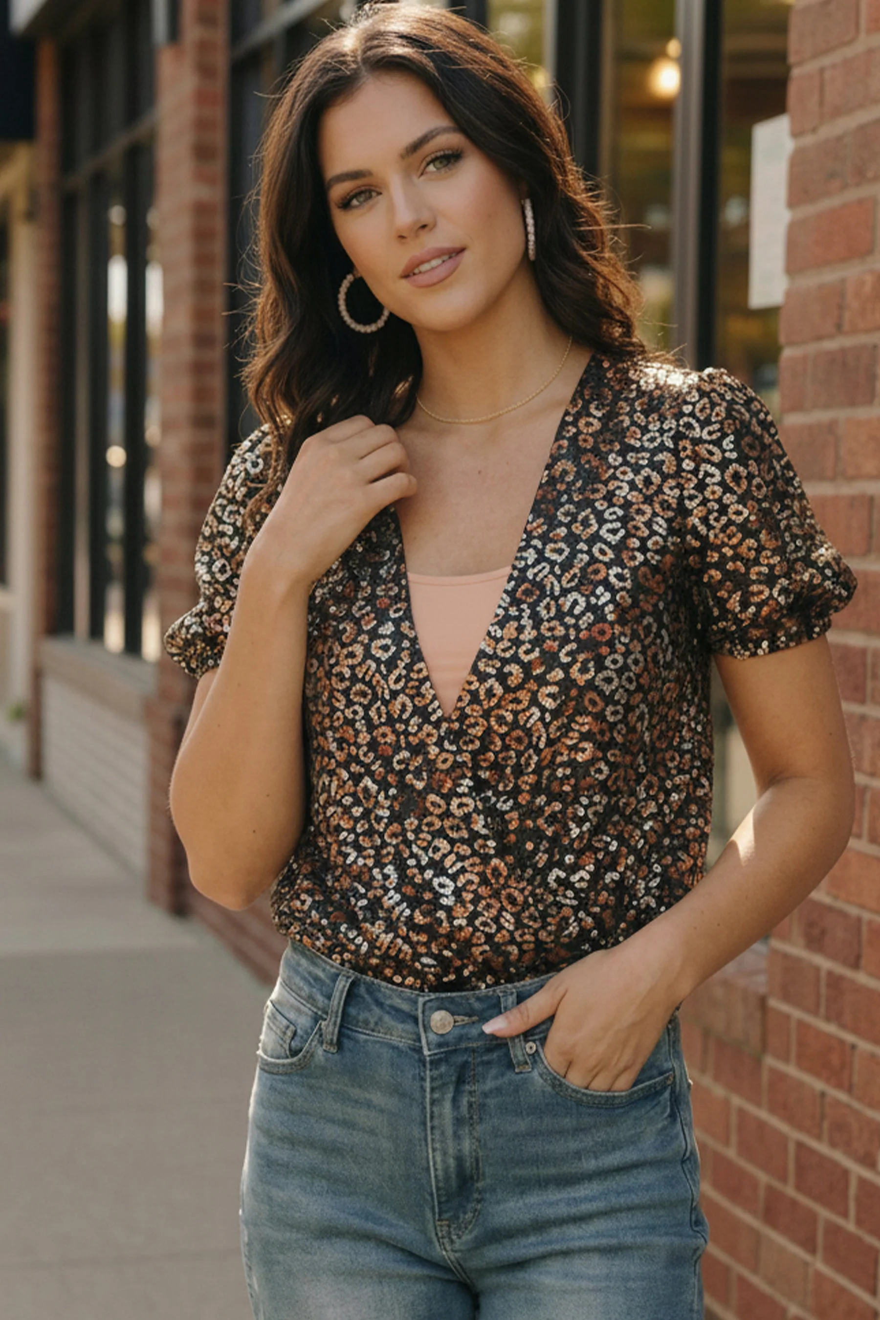 Midnight Leopard Shimmer Bodysuit - Image 4