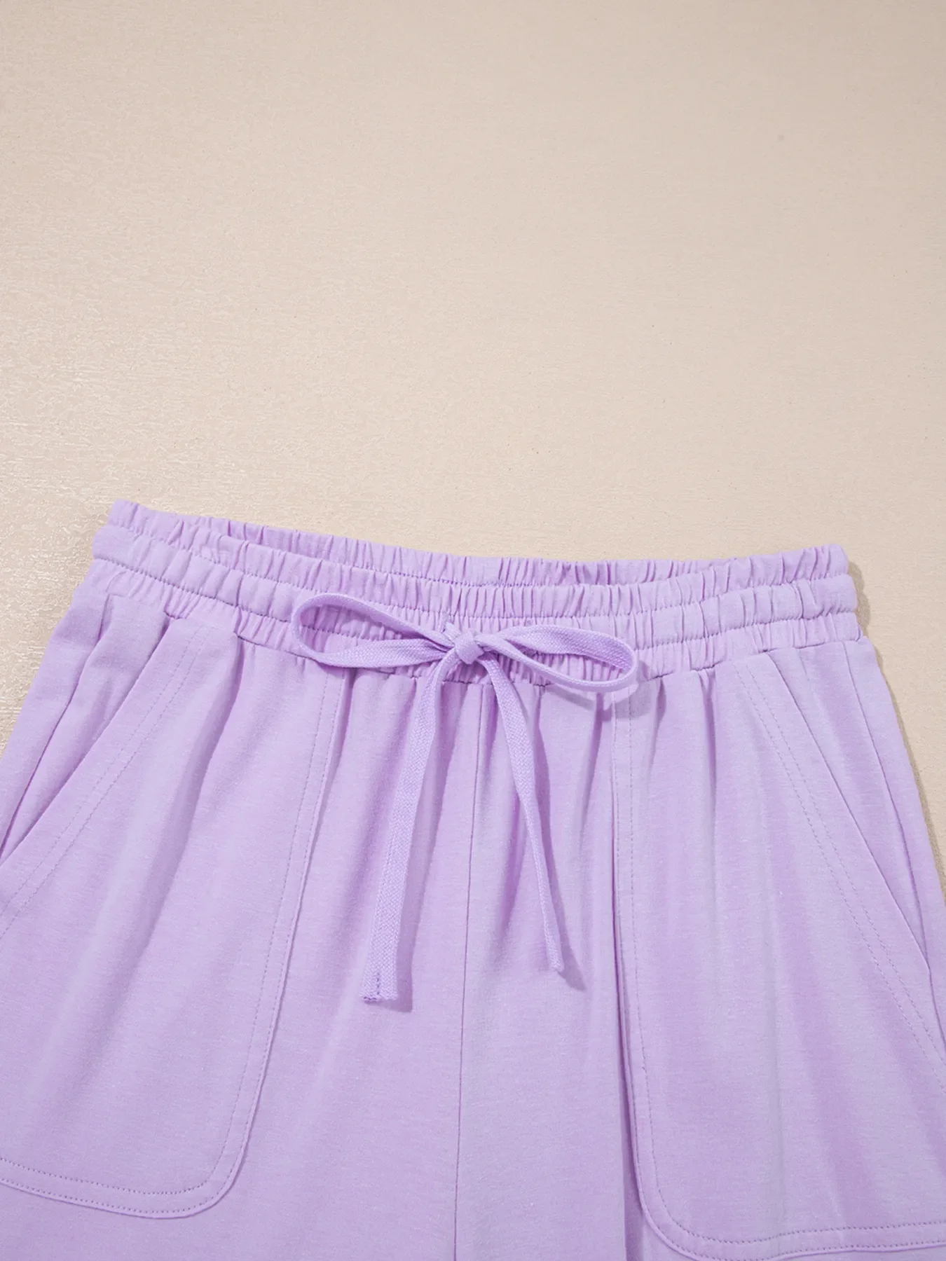 Mineral Wash Casual Round Neck Tank and Loose Drawstring Pants Set - Image 9