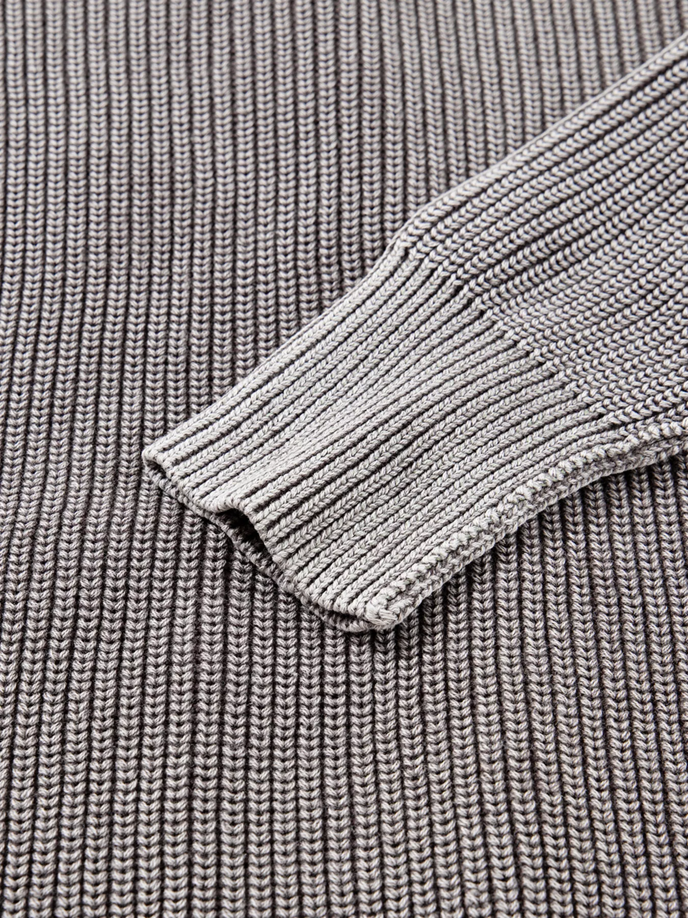 Mineral Wash Exposed Seam Patchwork Knit Open Sweater Cardigan - Image 13