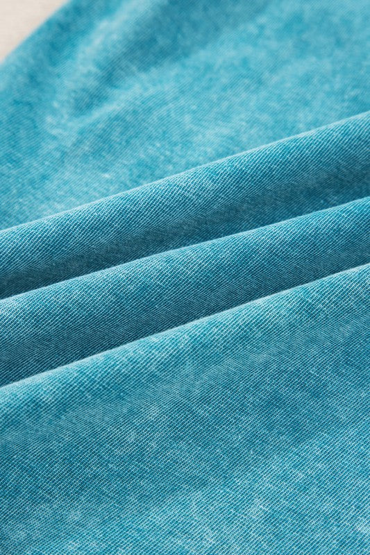 Mineral Wash High Waist Raw Hem Pants - Image 11