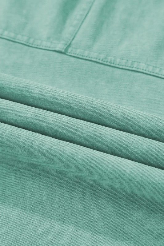 Mineral Wash Reverse Seam Drawstring Elastic Waist - Image 14