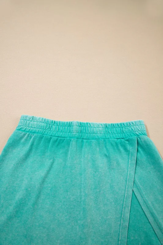 Mineral Wash Tank Top and Lined Split Skirt Set - Image 20