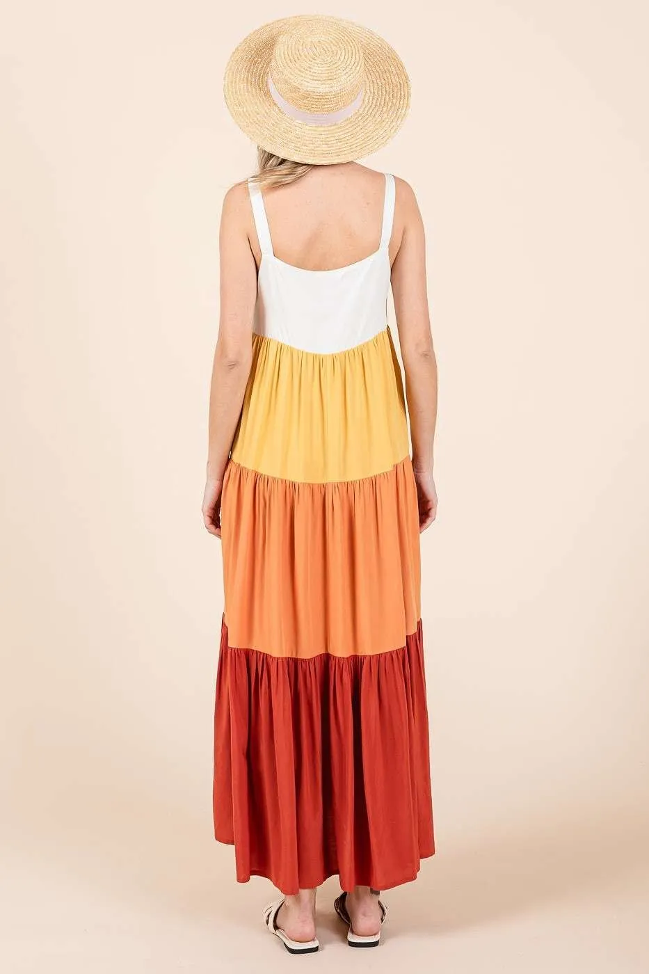 Mittoshop Color Block Tiered Pull-On Maxi Dress - Image 5