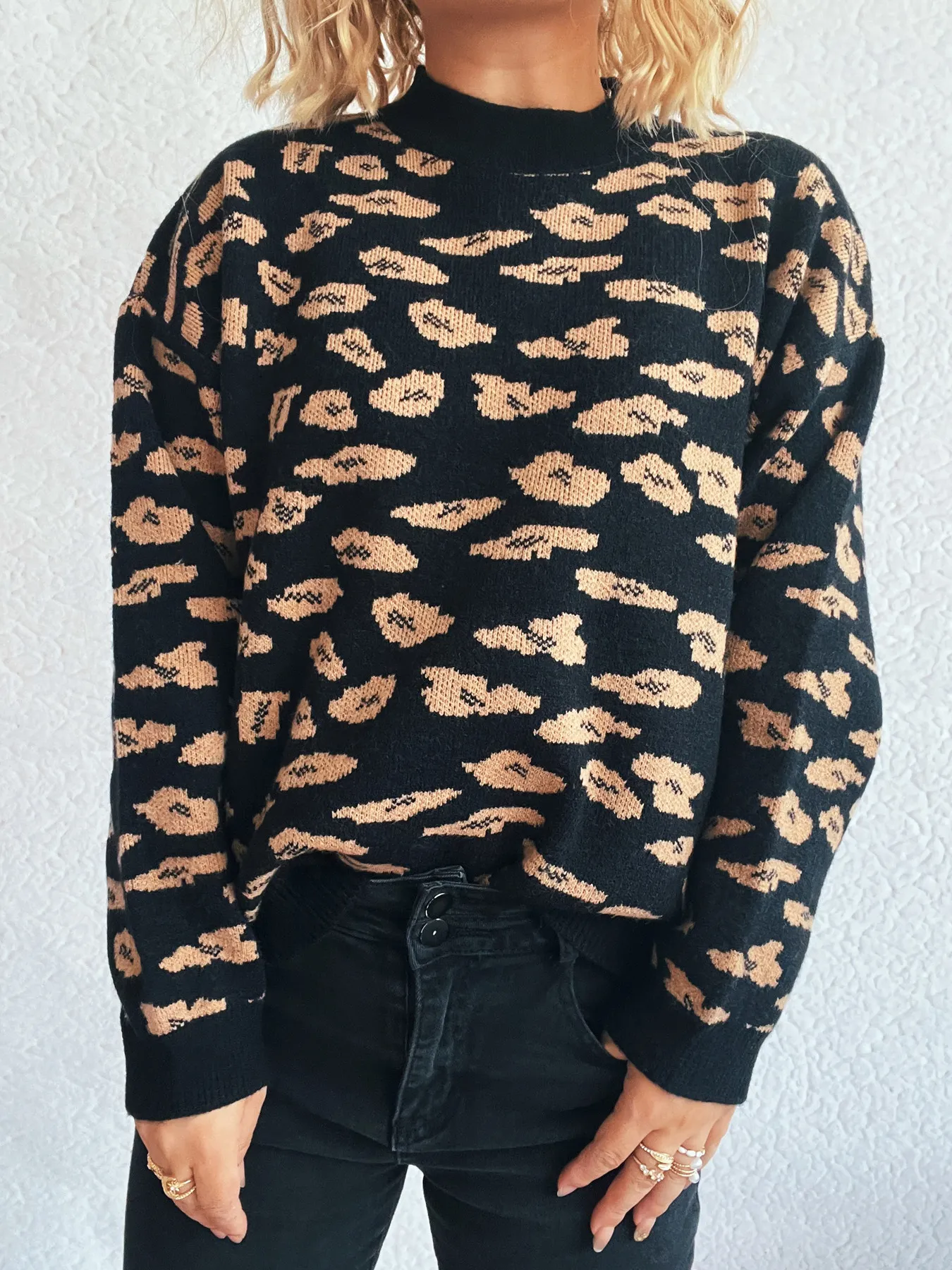 Mock Neck Long Sleeve Sweater - Image 11
