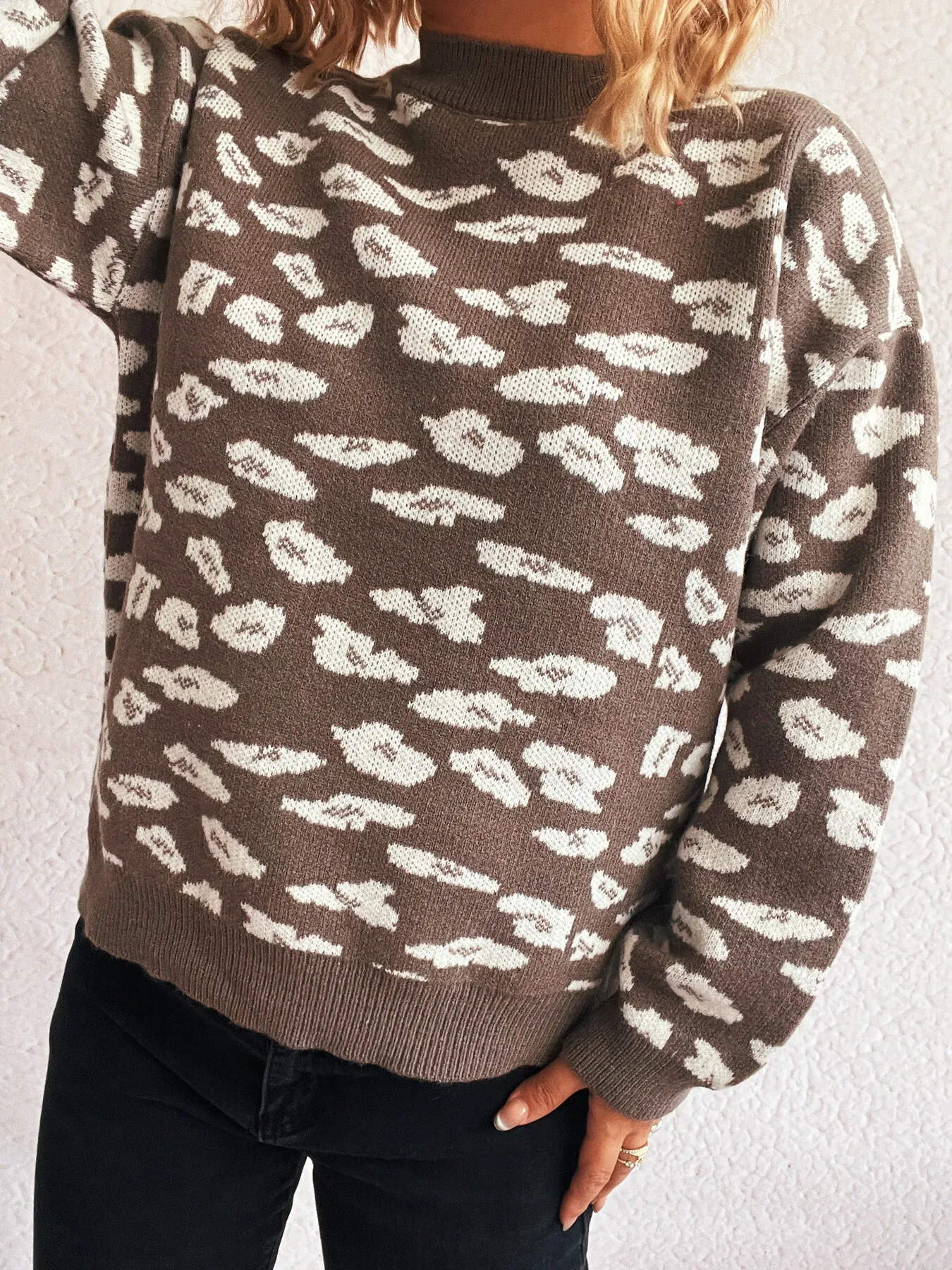 Mock Neck Long Sleeve Sweater - Image 7