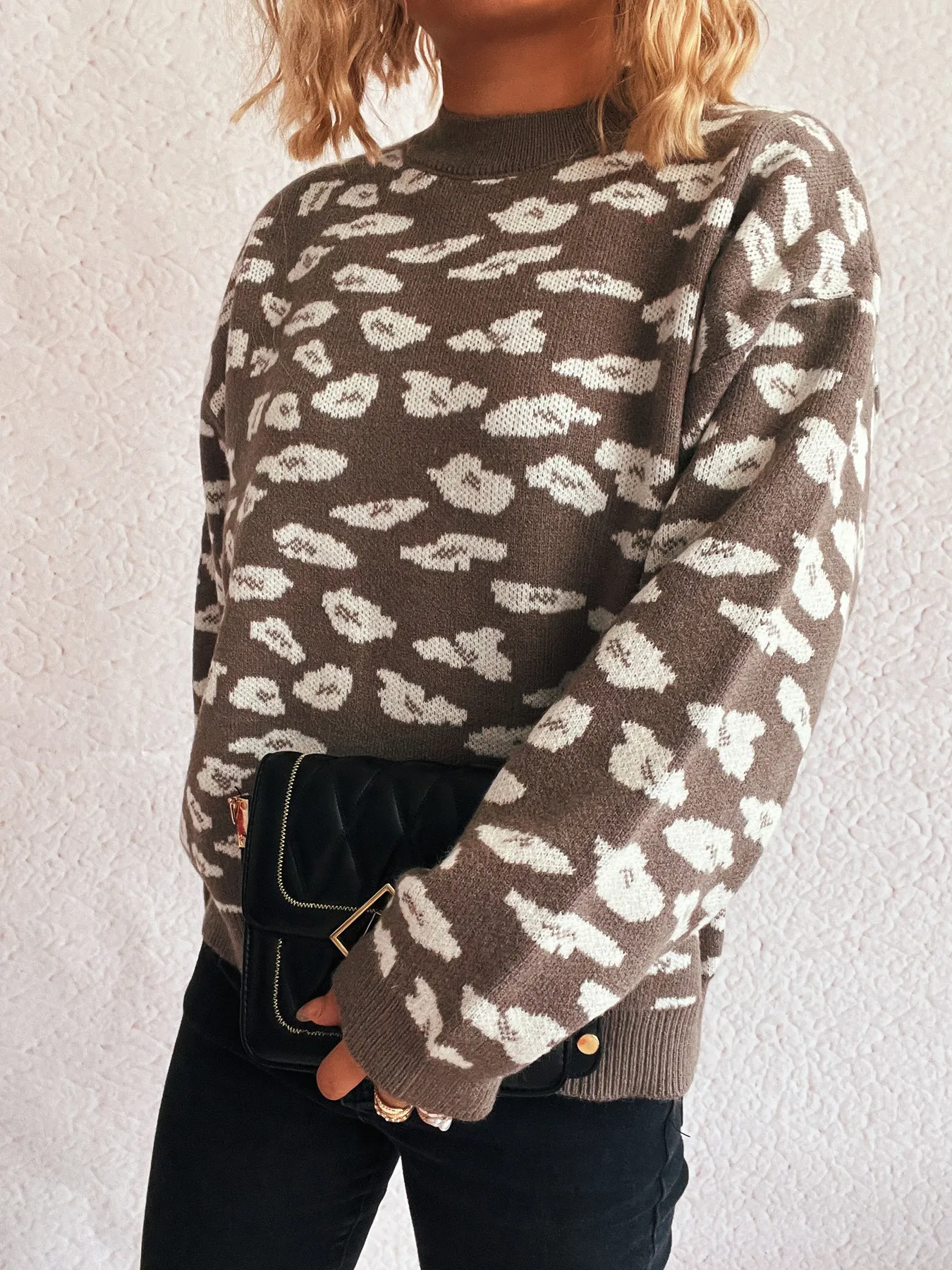 Mock Neck Long Sleeve Sweater - Image 9