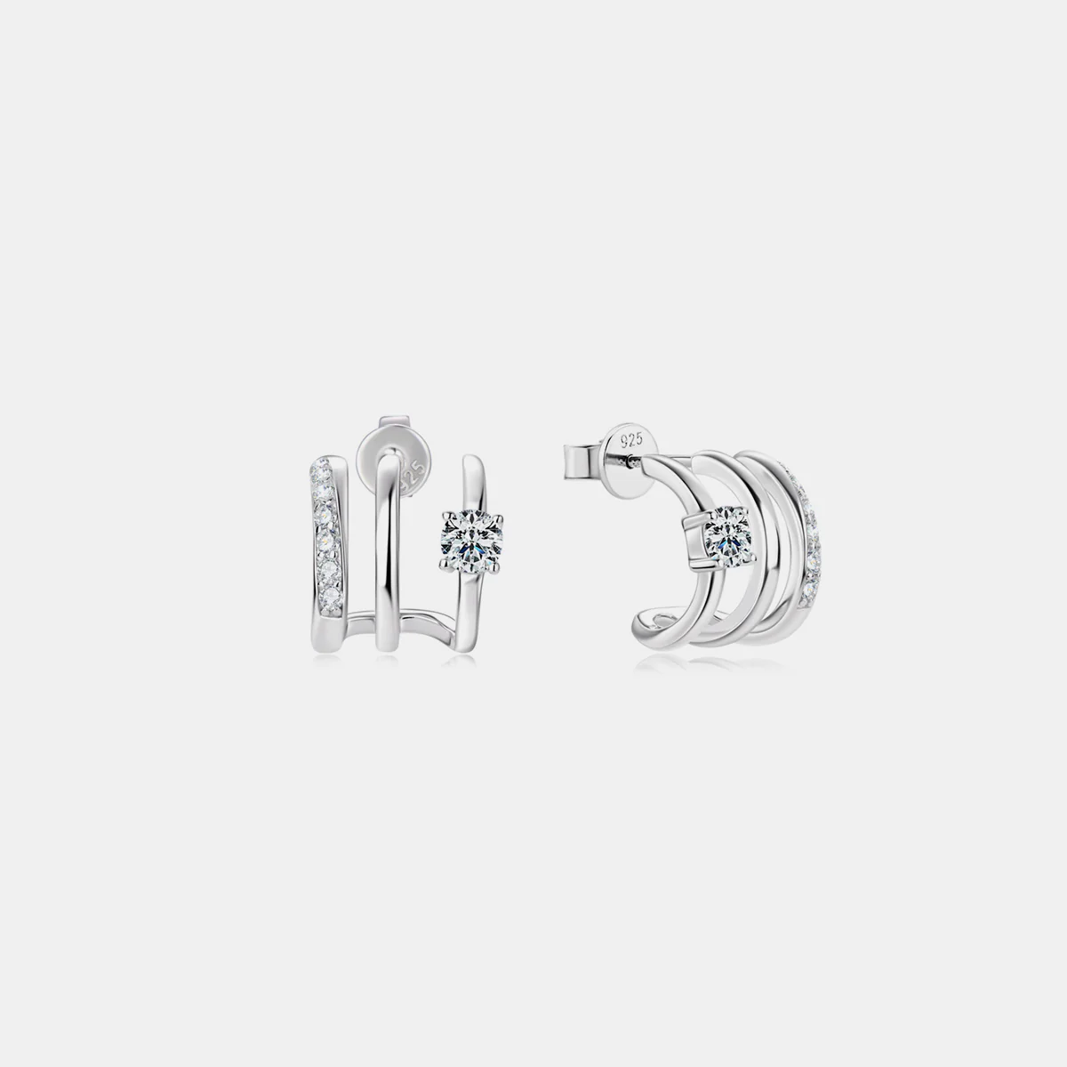 Moissanite 925 Sterling Silver Earrings - Image 3