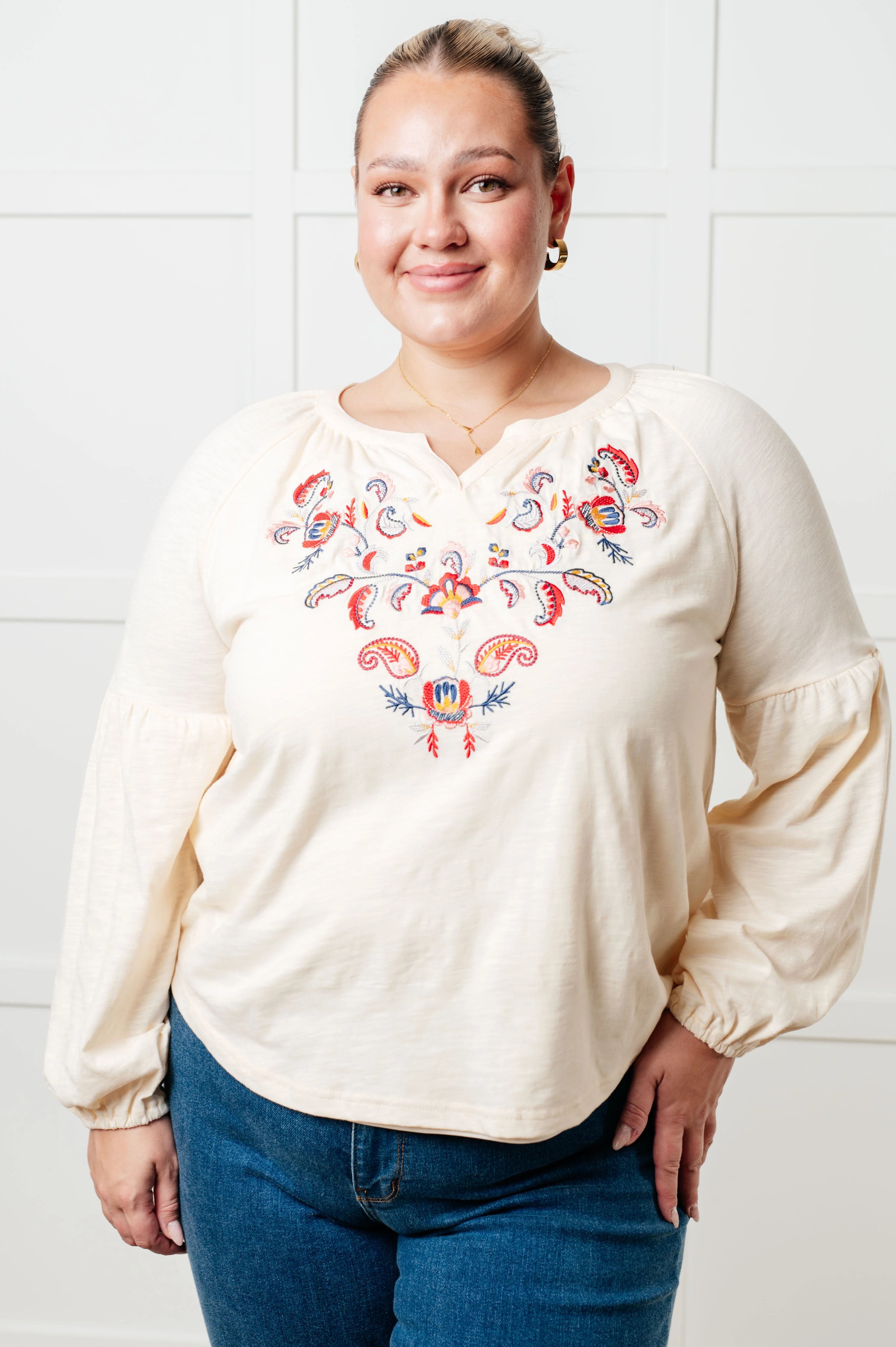 More Than You Would Think Embroidered Blouse - Image 2
