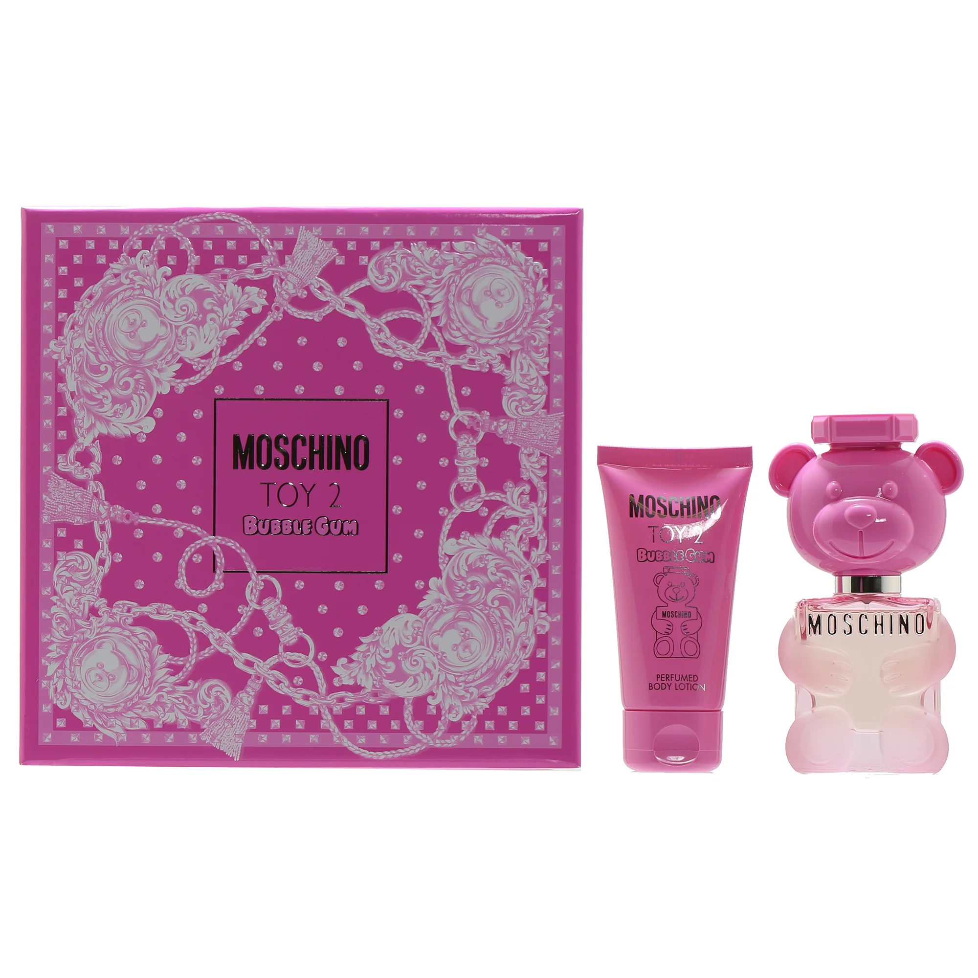 MOSCHINO TOY 2 BUBBLE GUM SET 1 OZ EDT SPRAY/ 1.7 OZ BODY LOTION