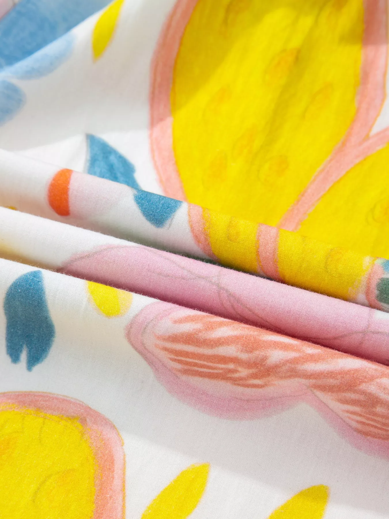 Multicolour Floral Doodle Print Striped Trim V Neck Midi Dress - Image 10