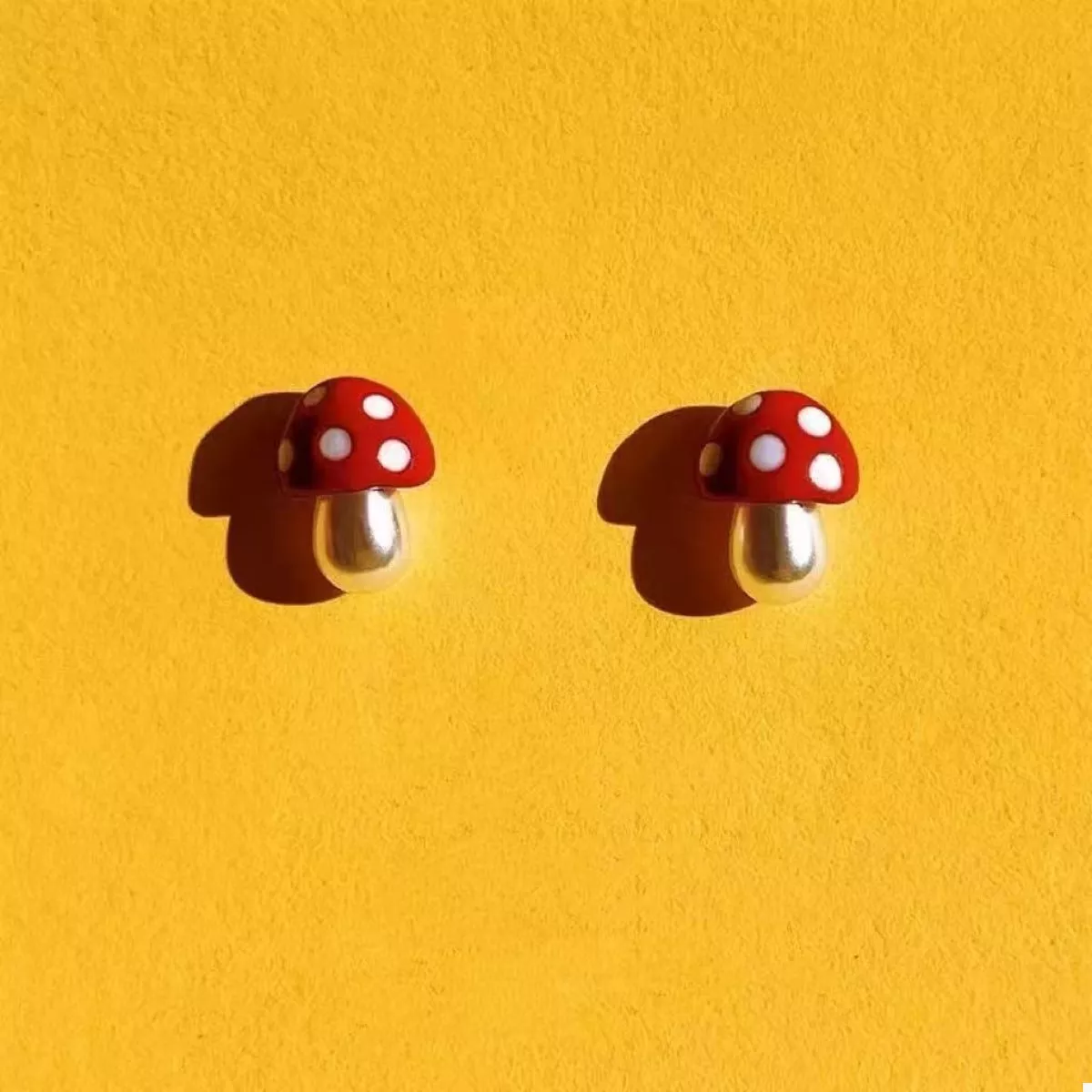 Mushroom Stud Earrings - Image 2