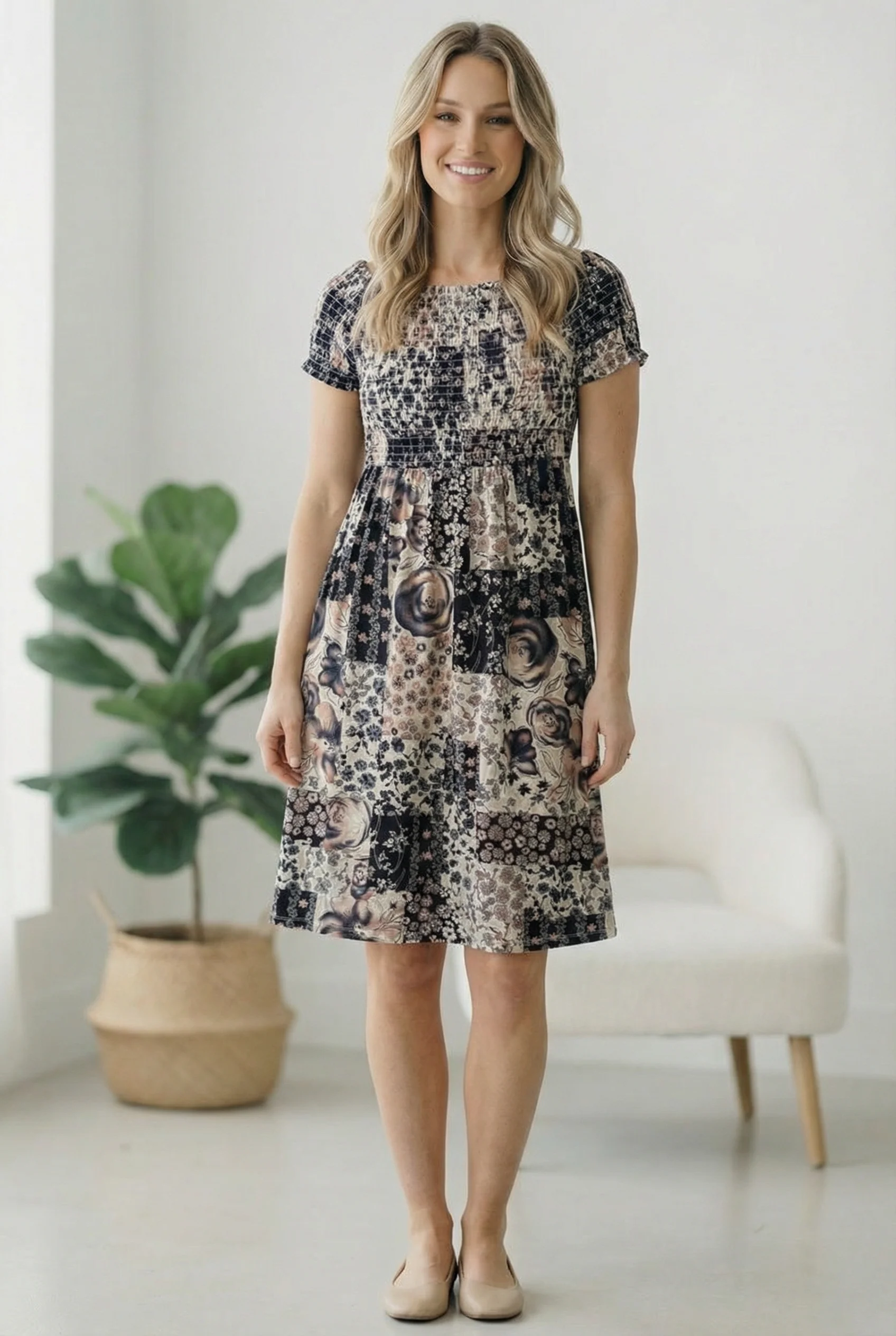 My Favorite Chapter Patchwork Dress - Image 5