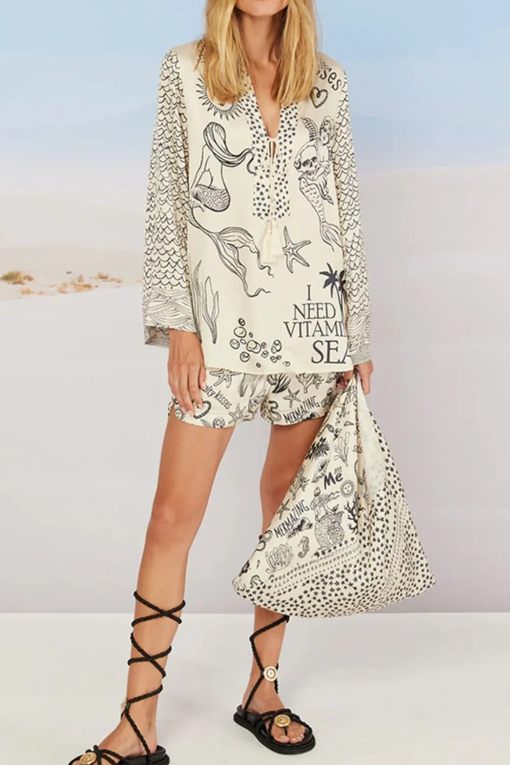 Nautical Print Top and Shorts Set - Image 7