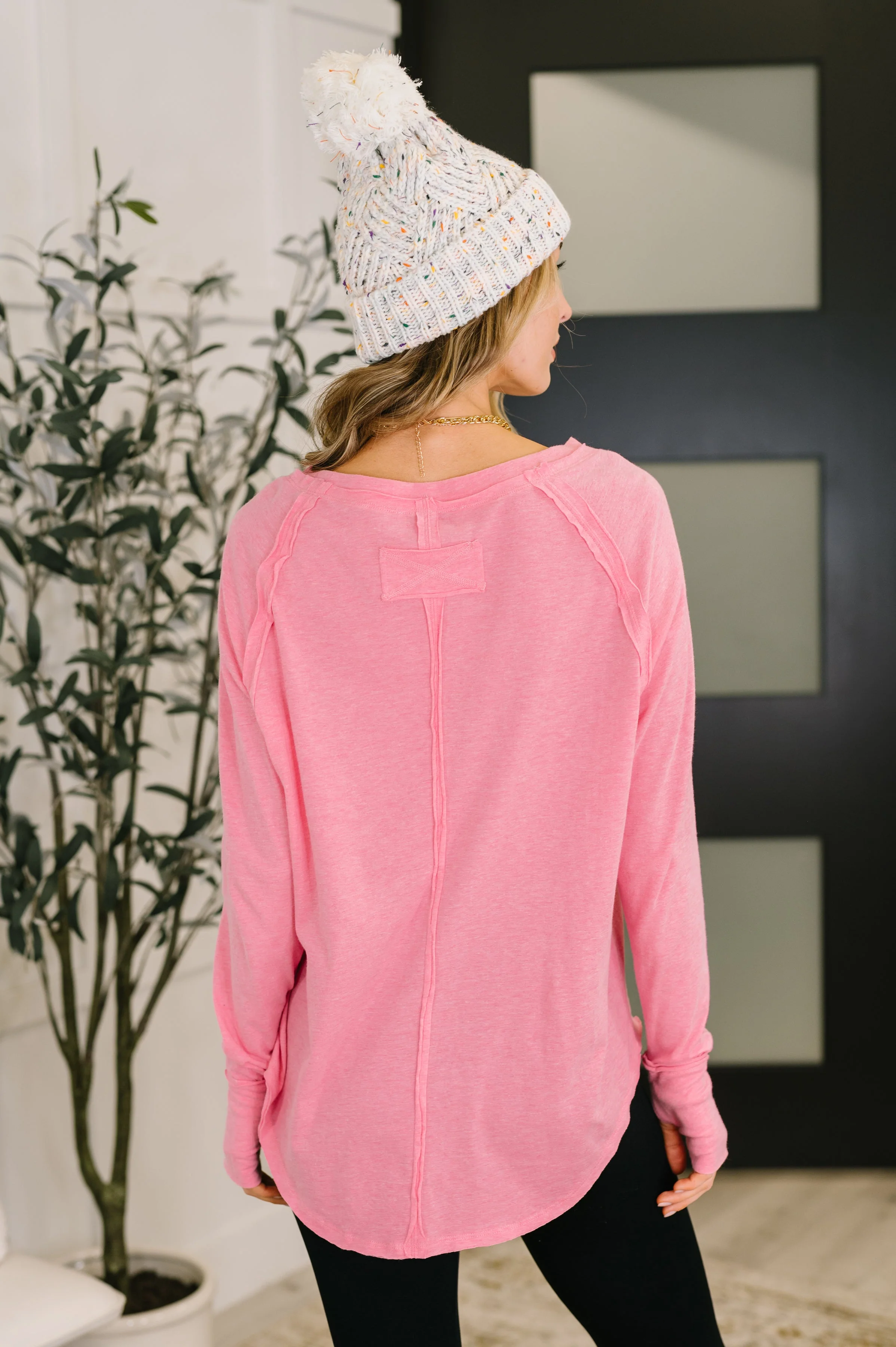 Nice to Each Other Raglan Sleeve Top in Fuchsia - Image 6