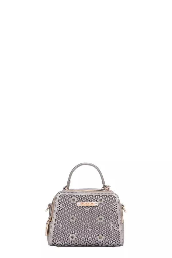 Nicole Lee USA Vegan Geometric Pattern Structured Handbag - Image 11