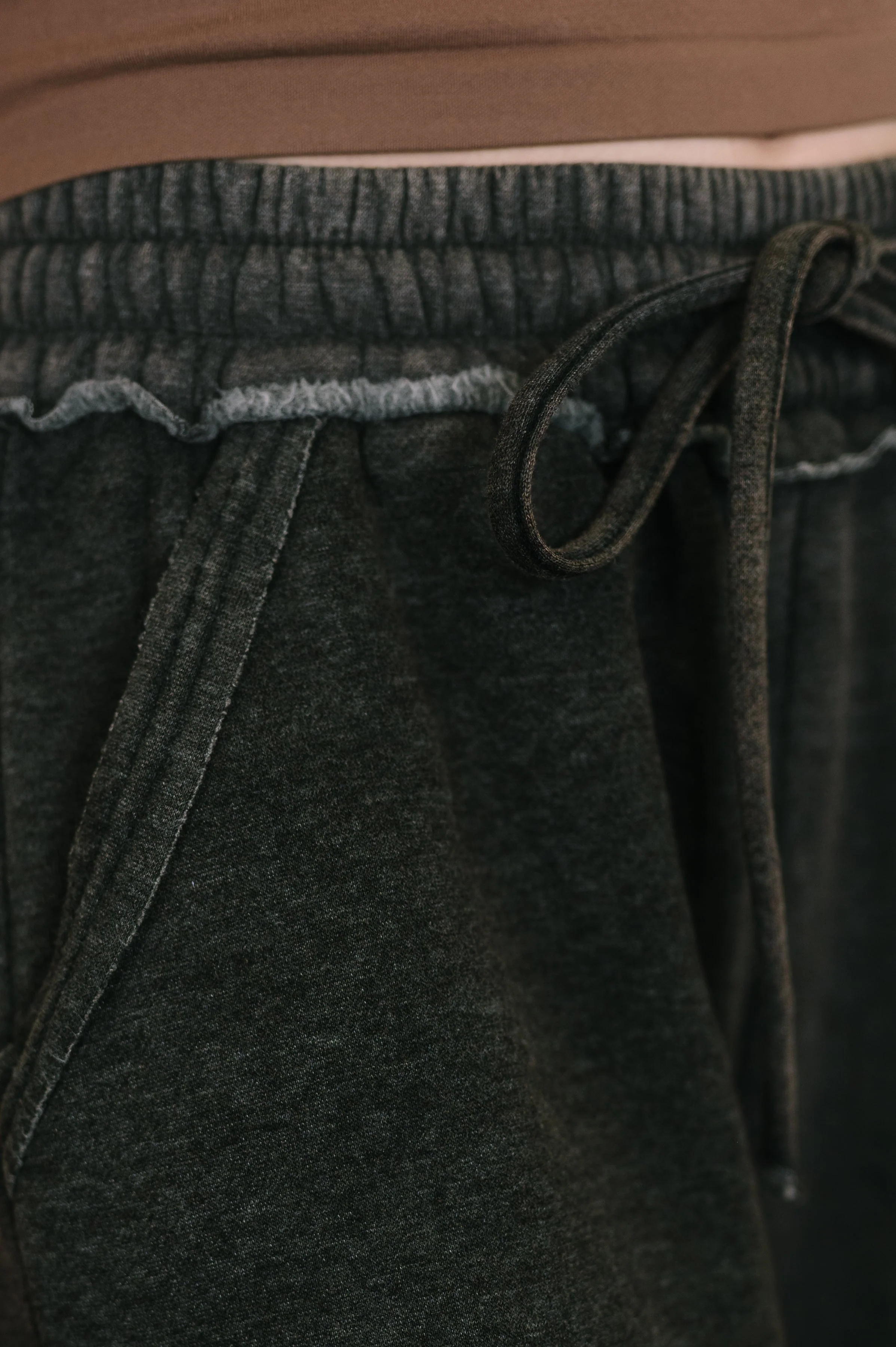 Nights Like This High Waist Palazzo Sweats in Ash Black - Image 2