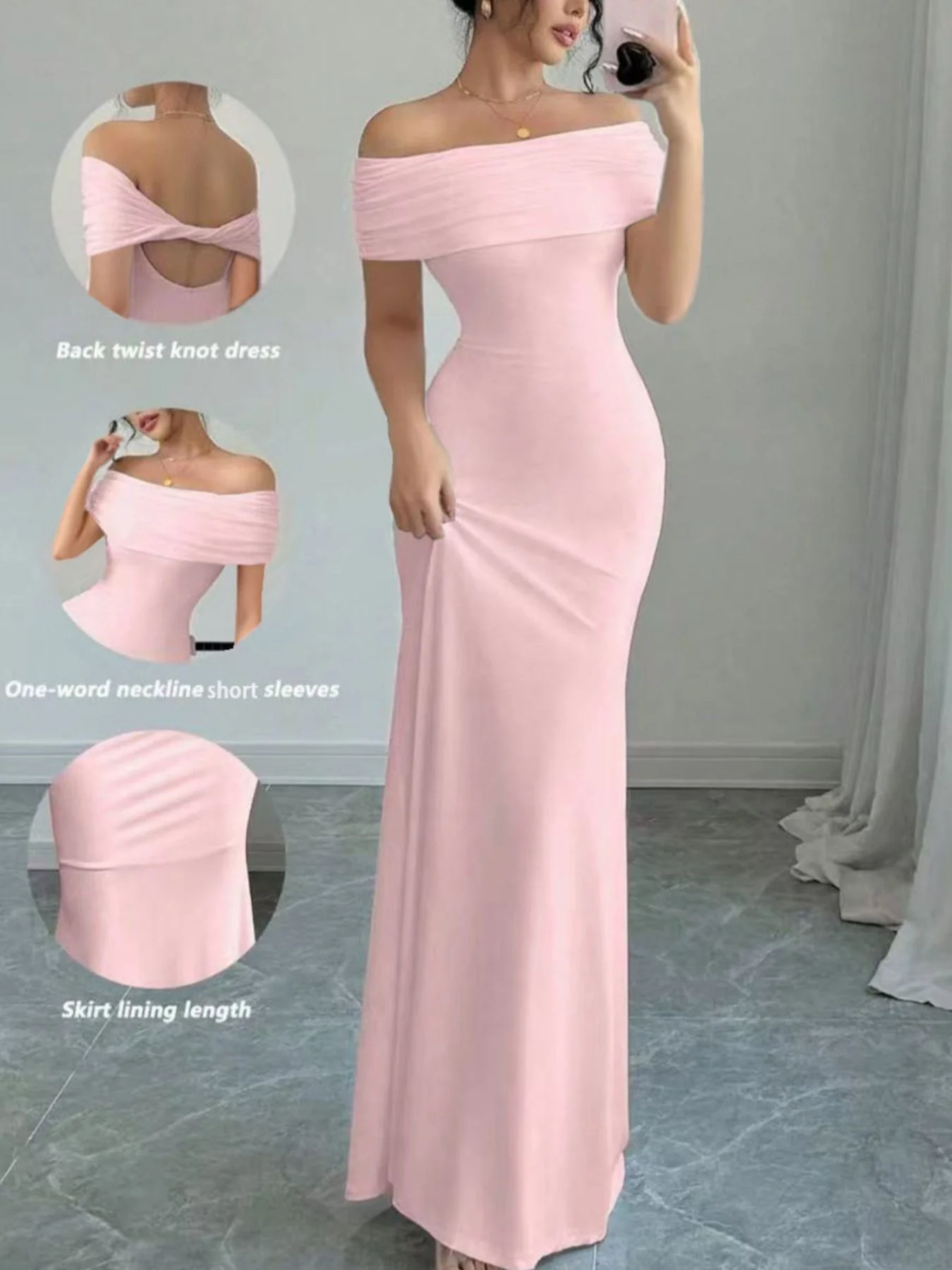 Off-Shoulder Bodycon Maxi Dress - Image 6