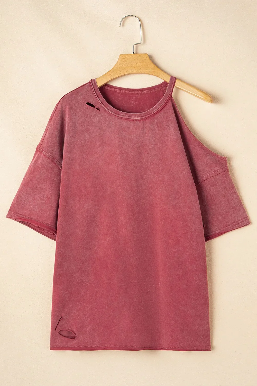 One Shoulder Half Sleeve Oversized Tunic T Shirt - Image 3