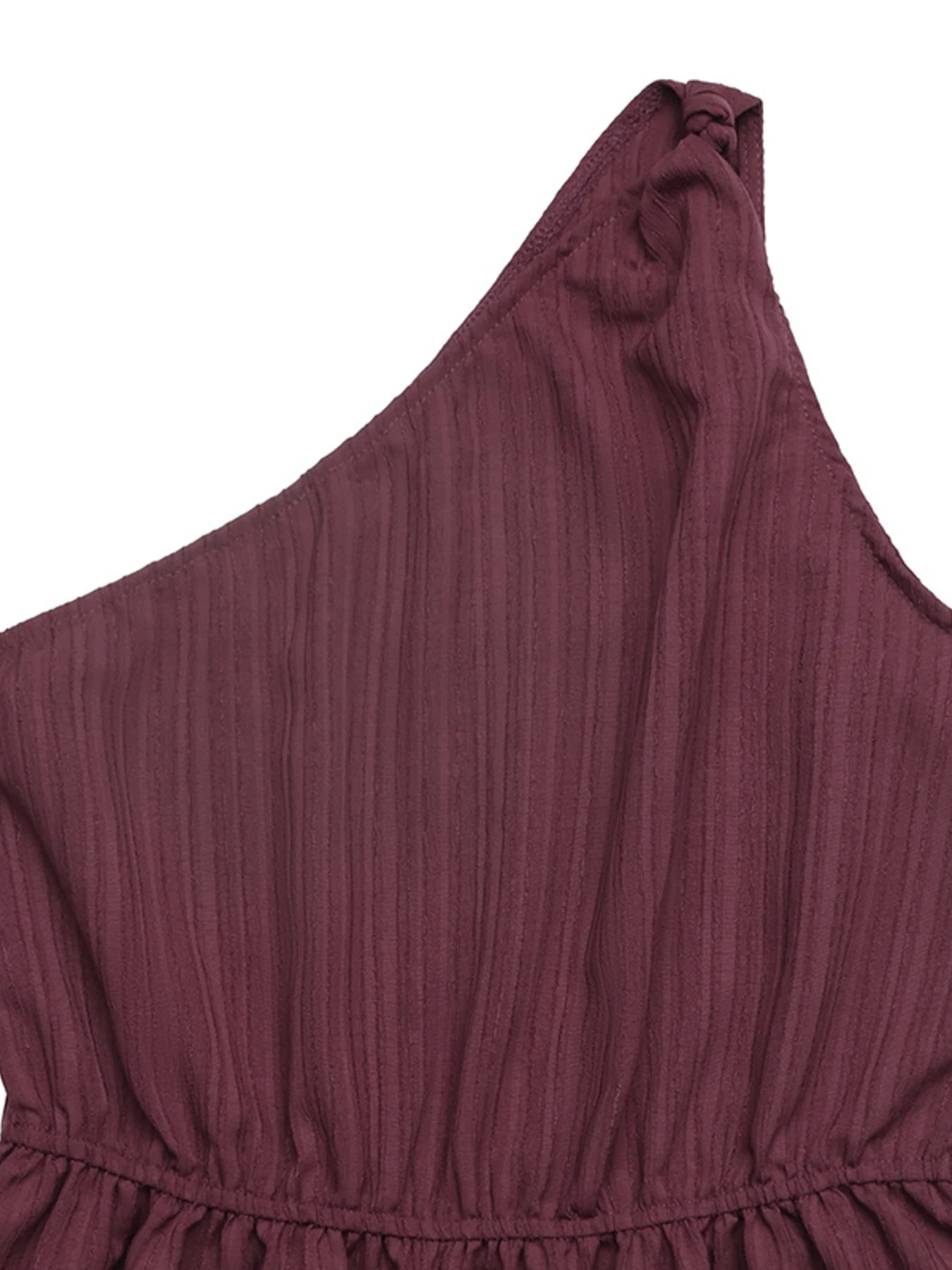 One-Shoulder Tie Waist Romper - Image 6