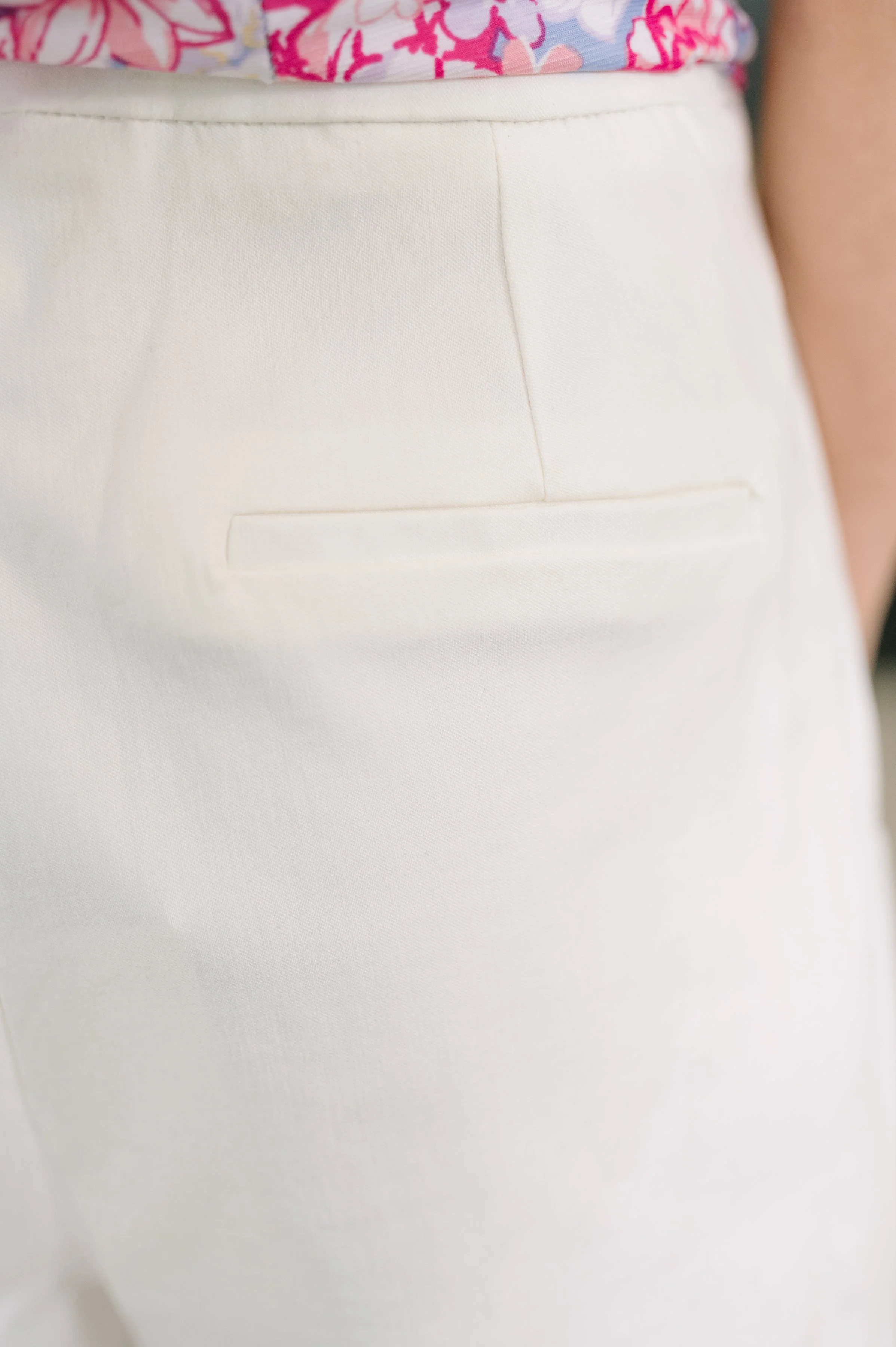 Only Pair High Waisted Wide Leg Bottoms in Off White - Image 5