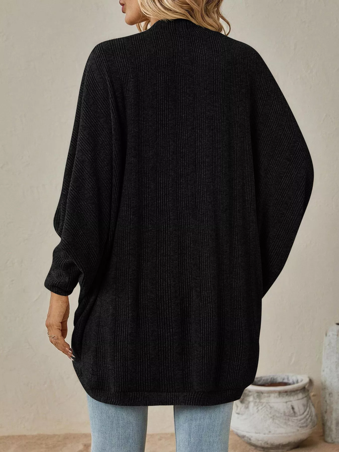 Open Front Cocoon Cardigan - Image 2