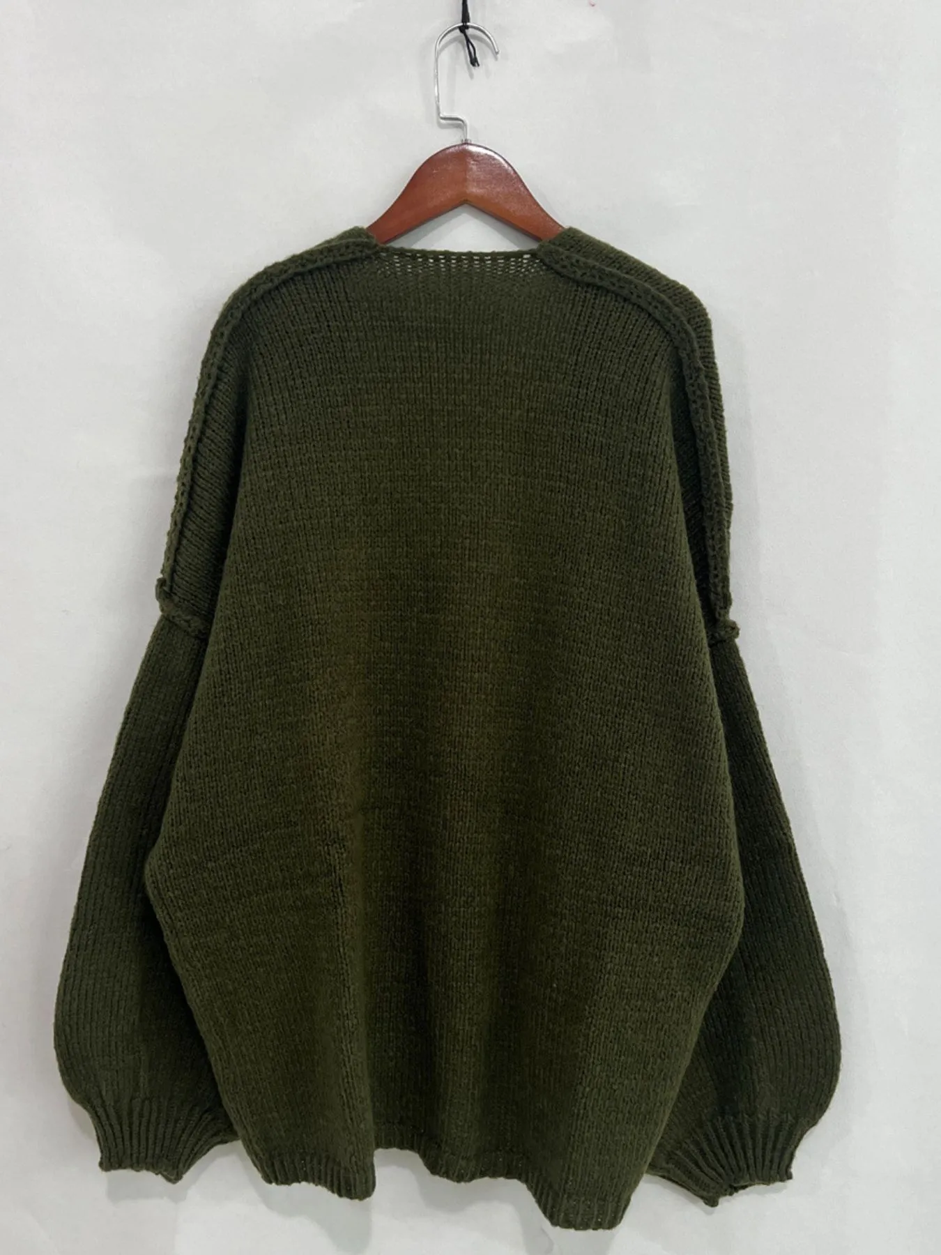 Open Front Dropped Shoulder Cardigan - Image 5