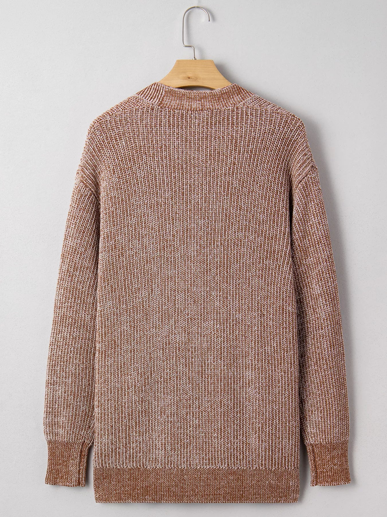 Open Front Dropped Shoulder Cardigan with Pockets - Image 5