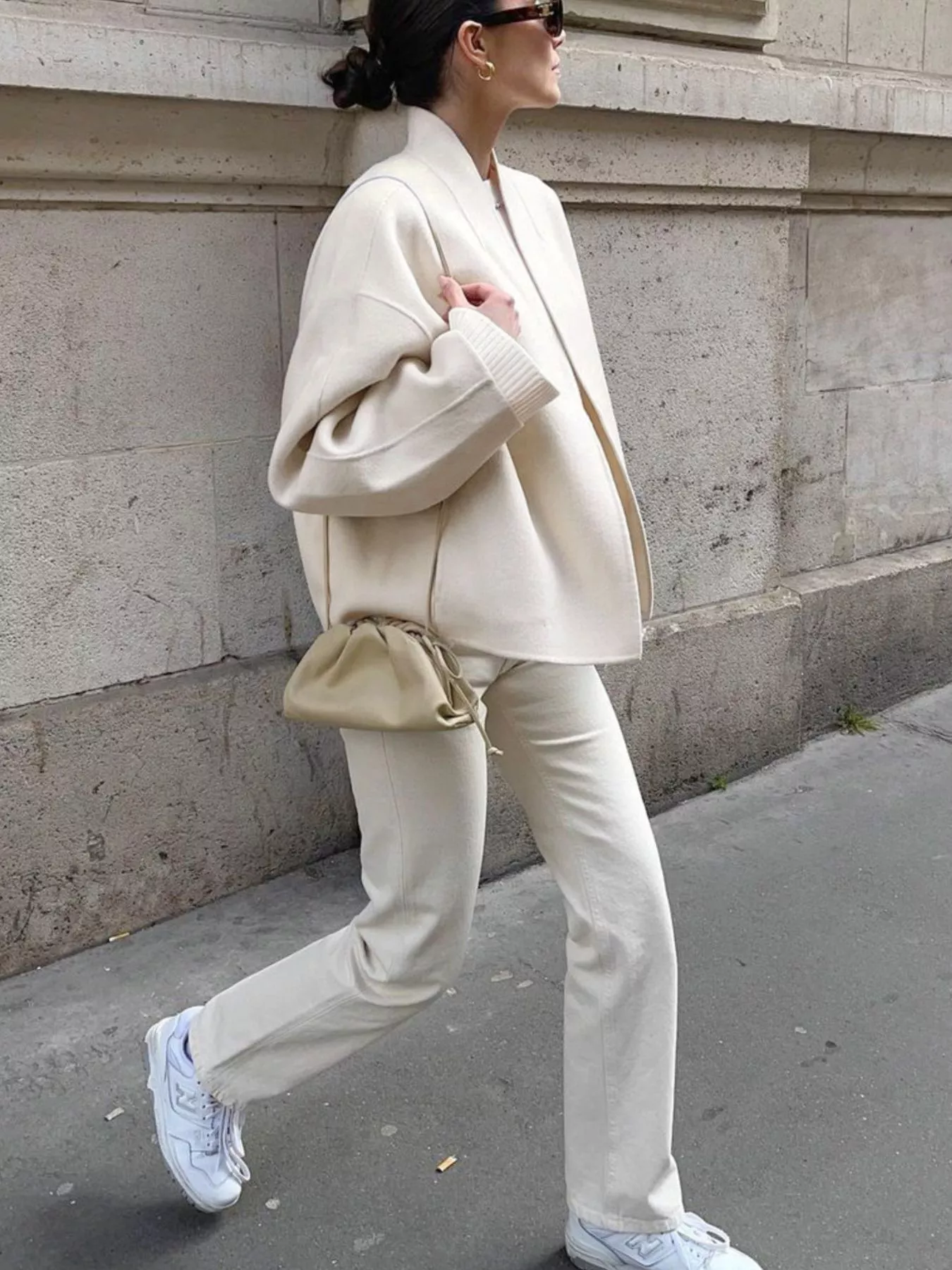 Open Front Dropped Shoulder Outerwear - Image 4
