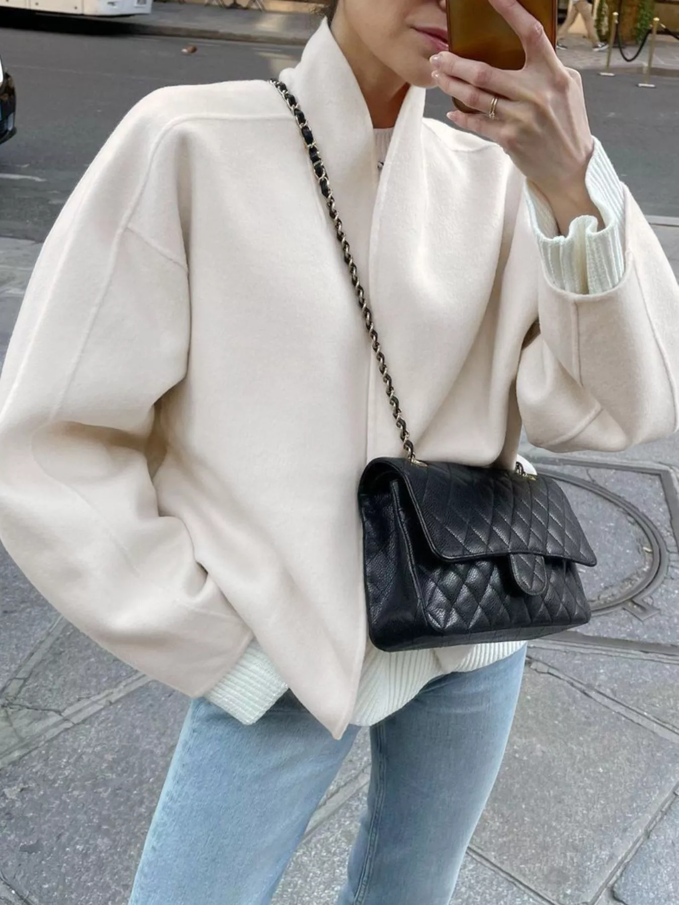 Open Front Dropped Shoulder Outerwear - Image 5
