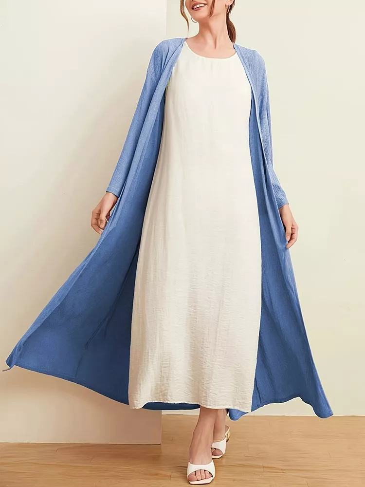 Open Front Long Sleeve Longline Cardigan - Image 4