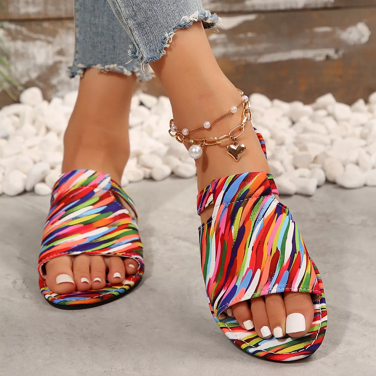 Open Toe Flats Sandals - Image 5