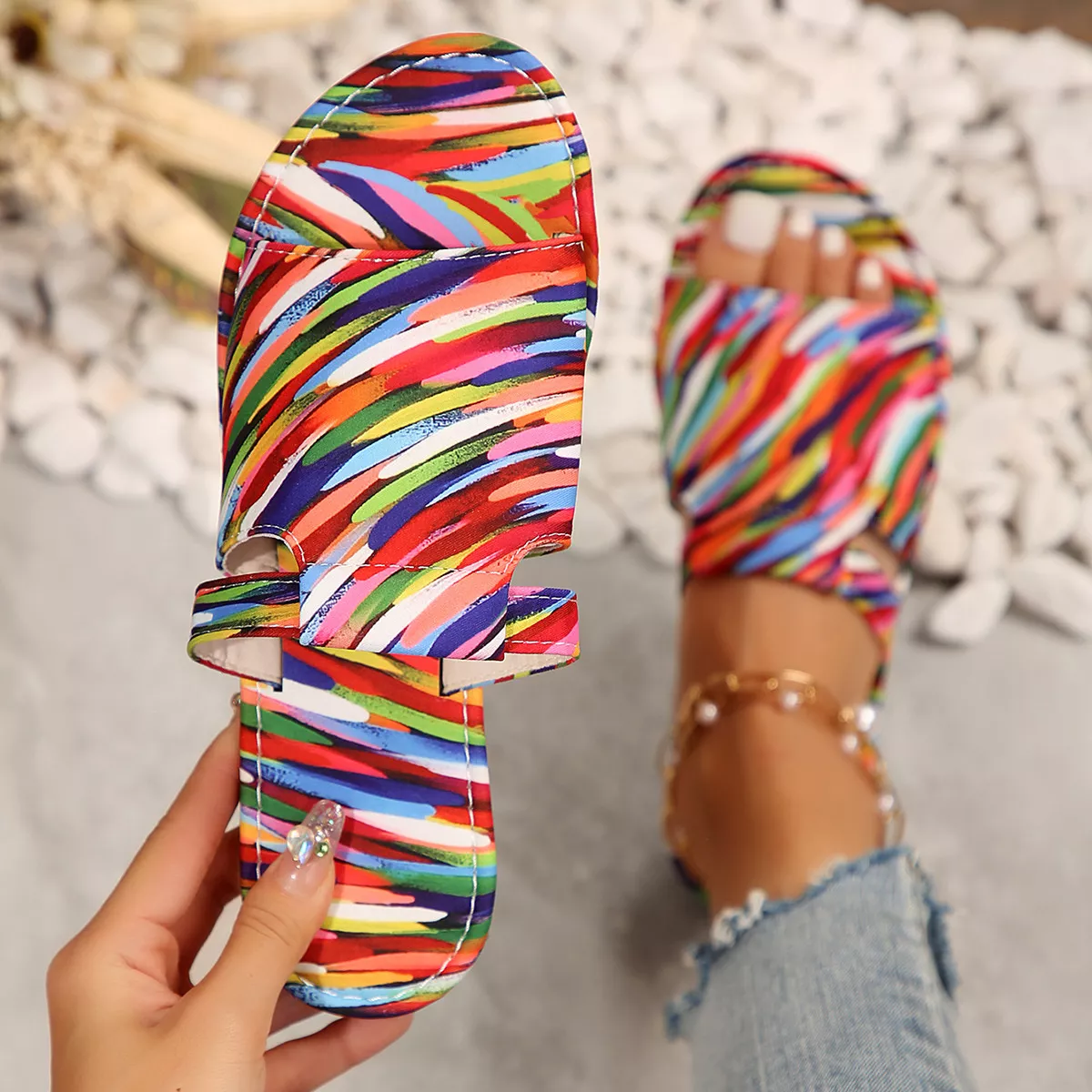 Open Toe Flats Sandals - Image 7