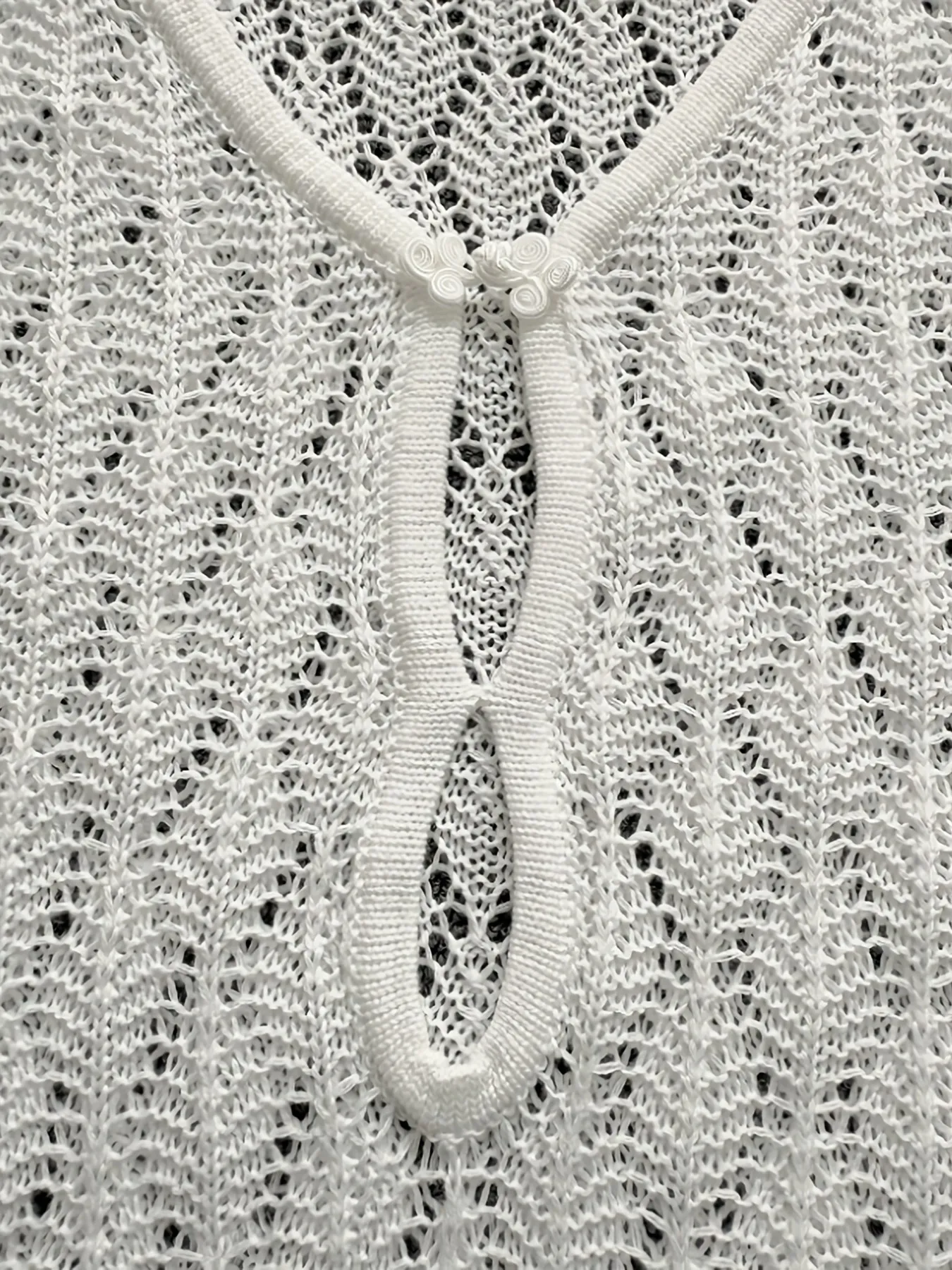 Openwork Long Sleeve Knit Dress - Image 8