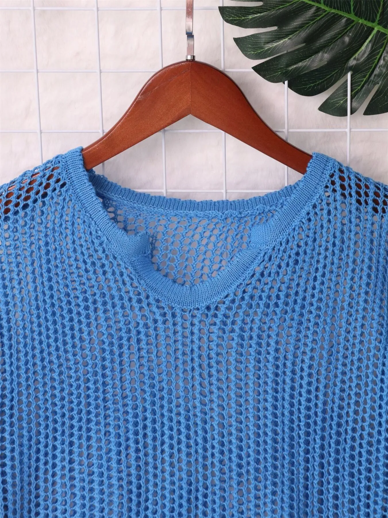 Openwork Relaxed Fit Knit Cover Up - Image 5