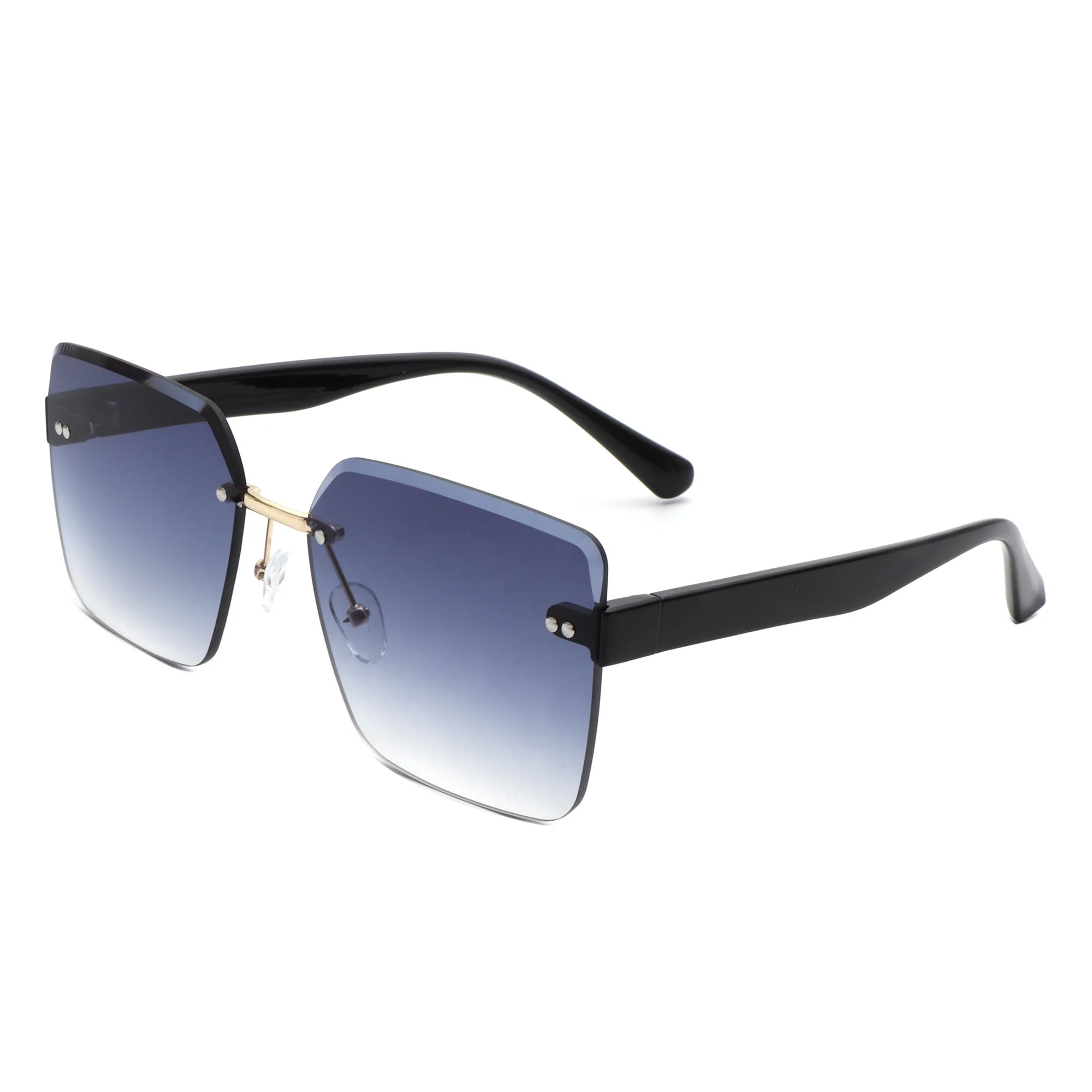 Orbit - Women's Rimless Tinted Square Fashion Sunglasses - Image 6