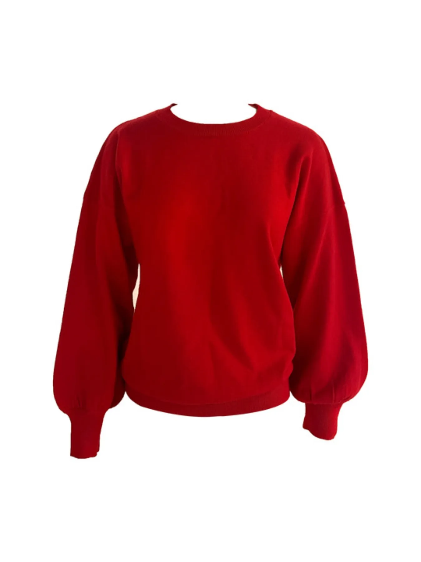 Oversized Round Neck Long Sleeve Knit Top - Image 2