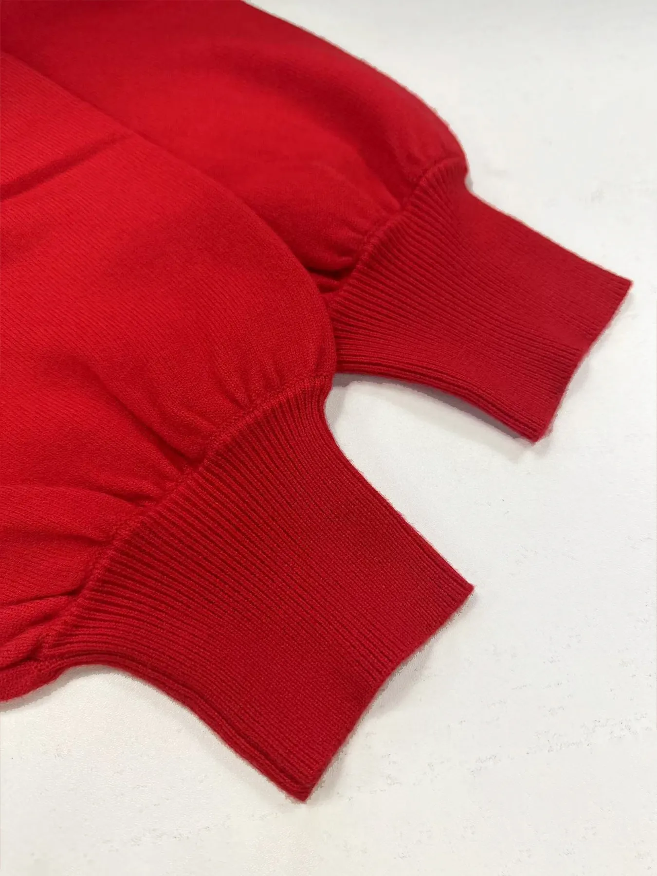 Oversized Round Neck Long Sleeve Knit Top - Image 4