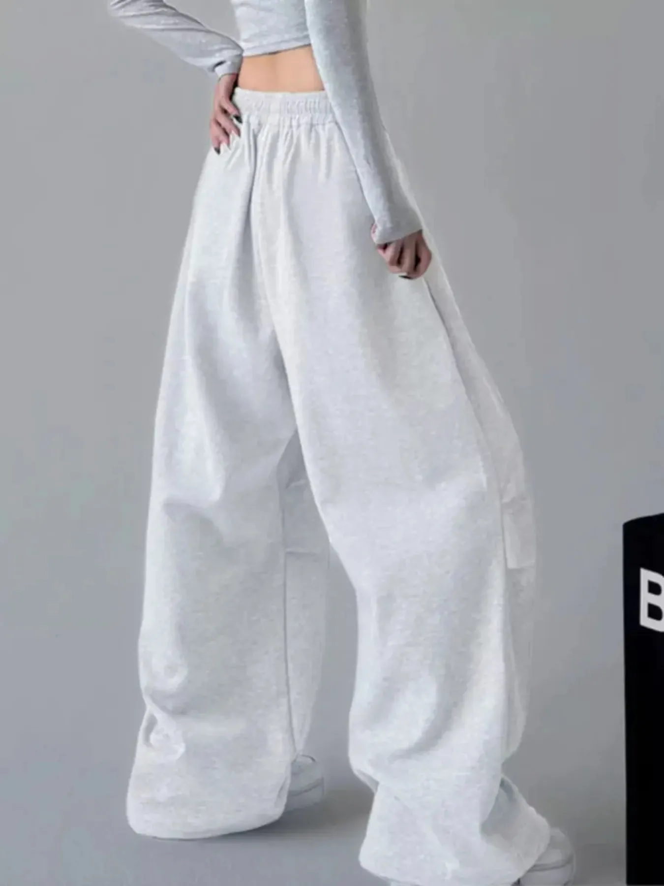 Oversized Wide Leg Drawstring Pants - Image 4