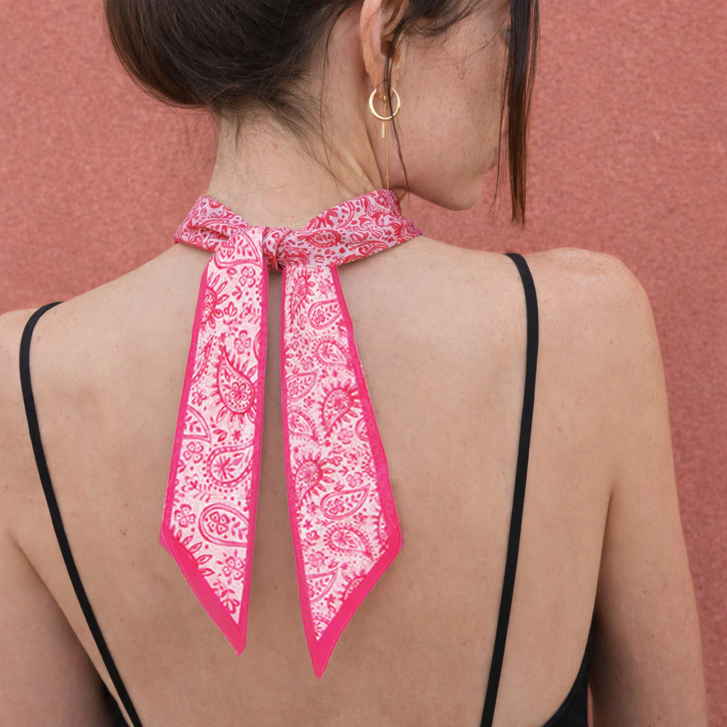 Paisley Line Skinny Scarf - Image 4