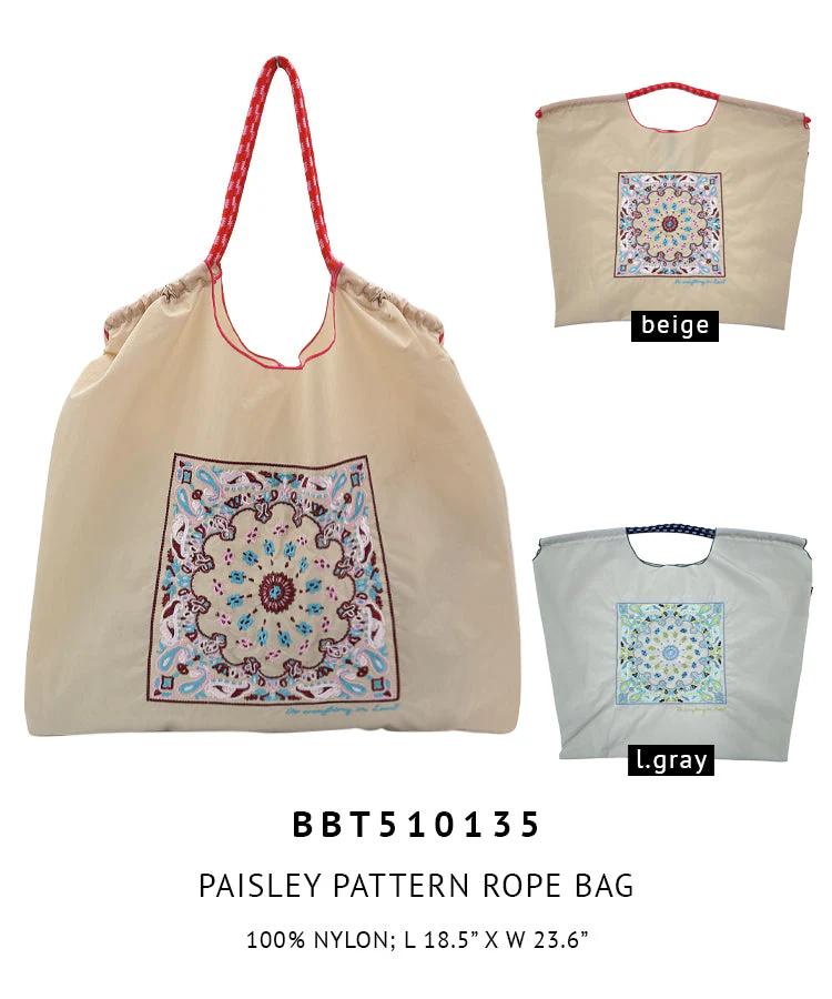 Paisley Pattern Rope Bag - Image 4