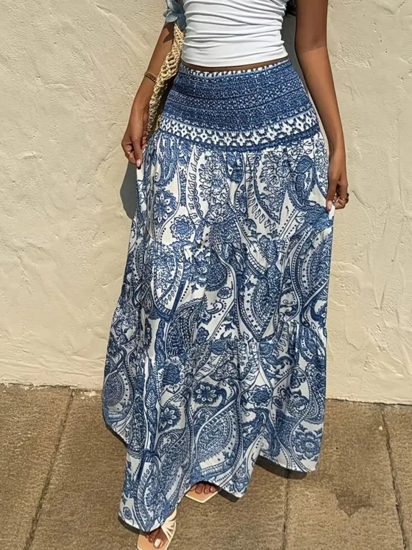 Paisley Print Maxi Skirt - Image 2