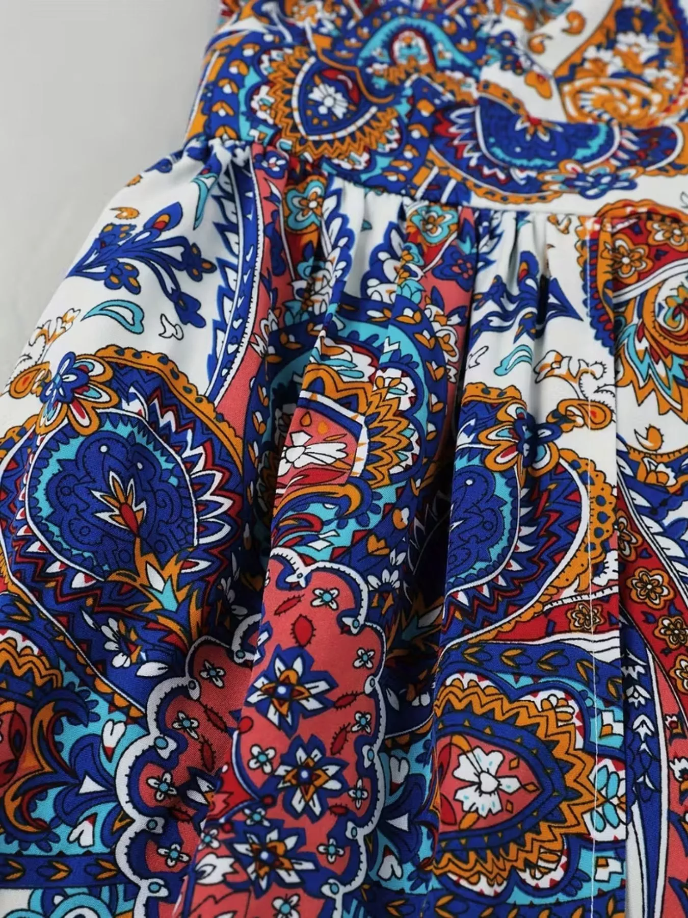 Paisley Print Sleeveless Romper - Image 21