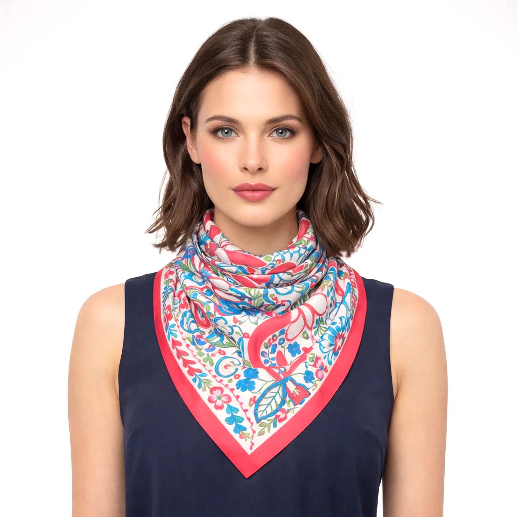 Paisley Print Square Scarf - Image 5