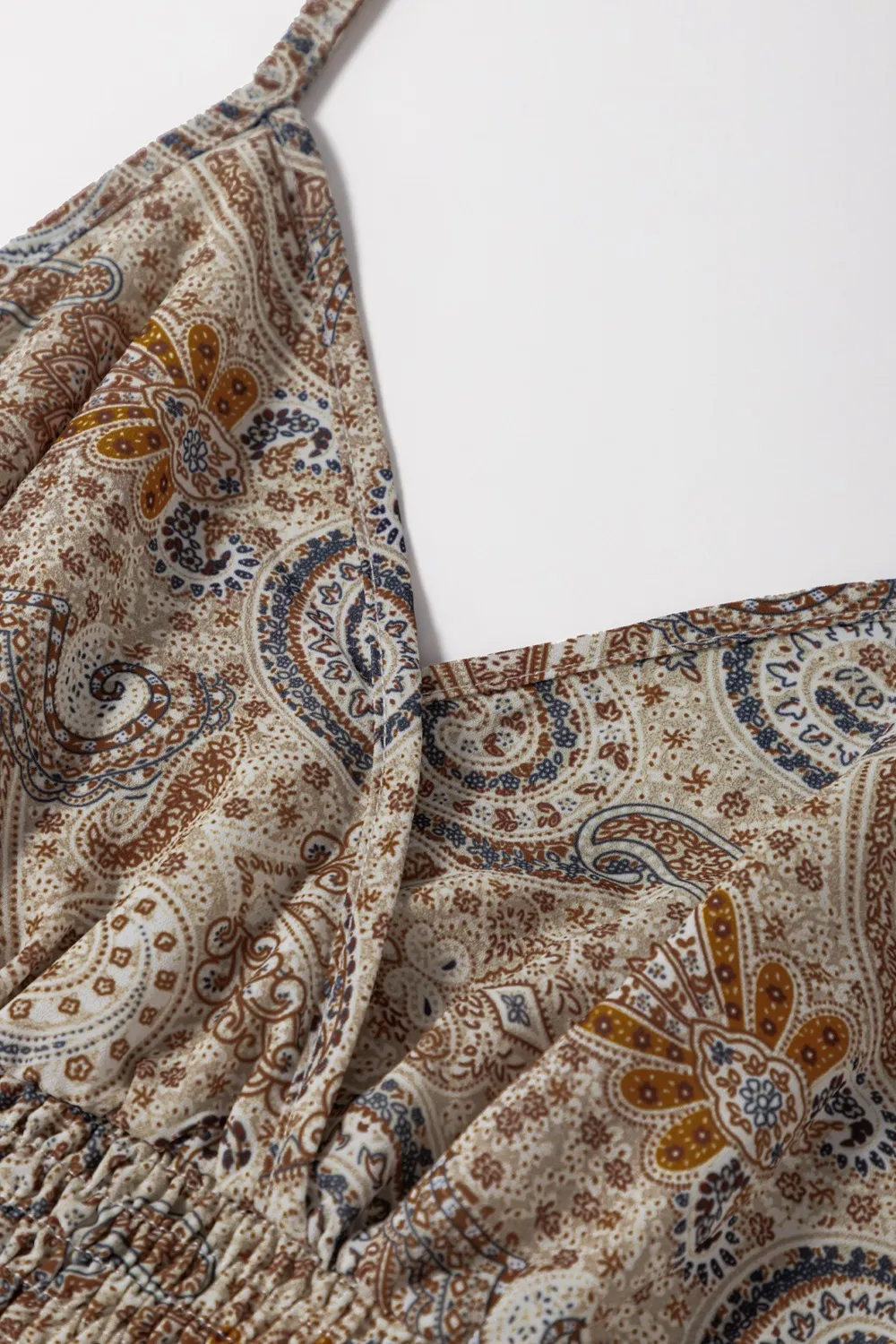 Paisley Printed Smocked Babydoll Cami - Image 7