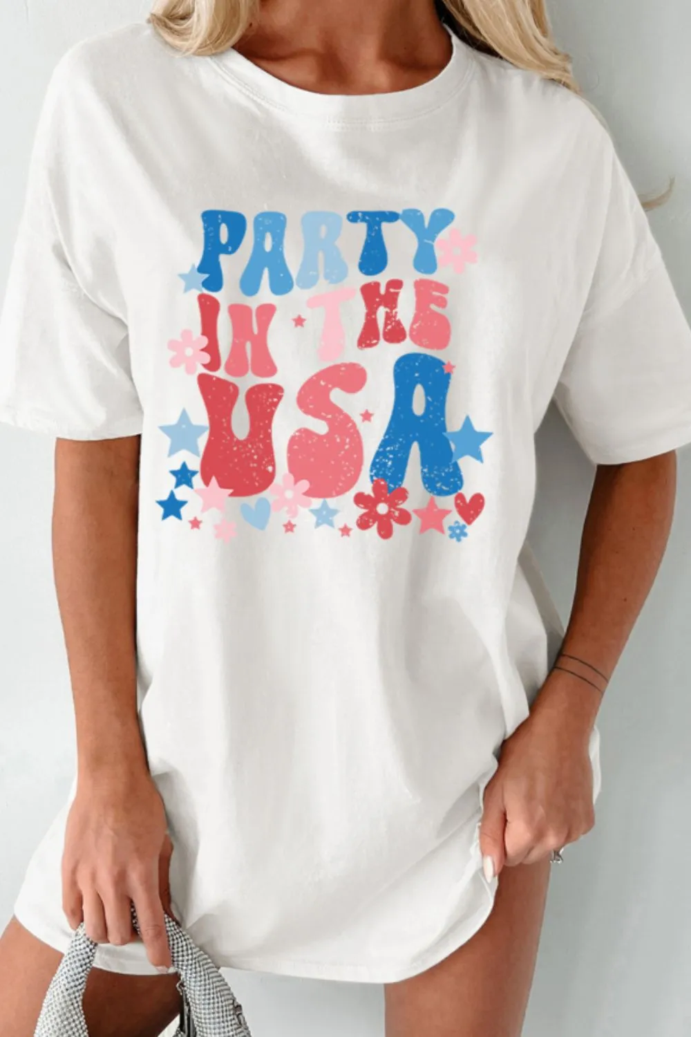 PARTY IN THE USA Graphic Oversized Tee - Image 5