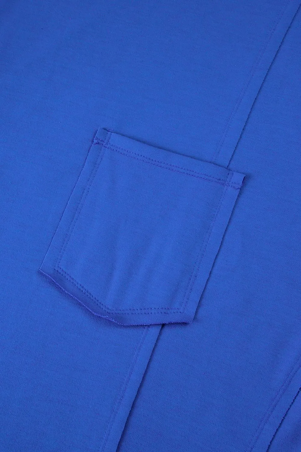Patched Pocket Exposed Seam Oversize T-shirt - Image 8