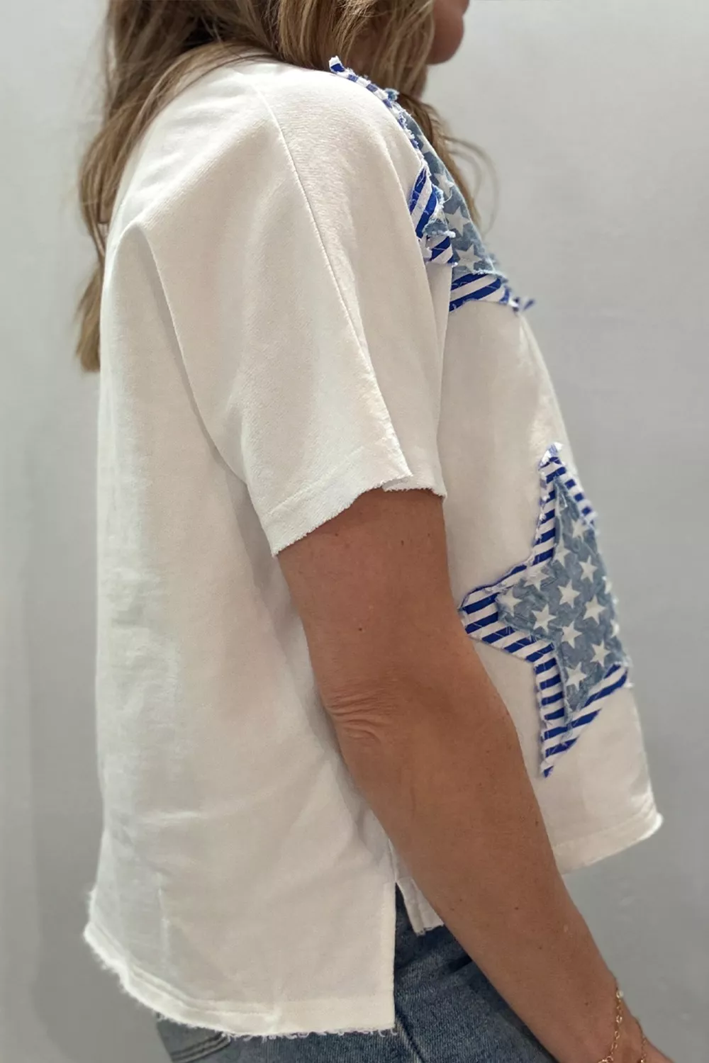 Patriot Star Patched Notched Neck Mineral Washed Tee - Image 3