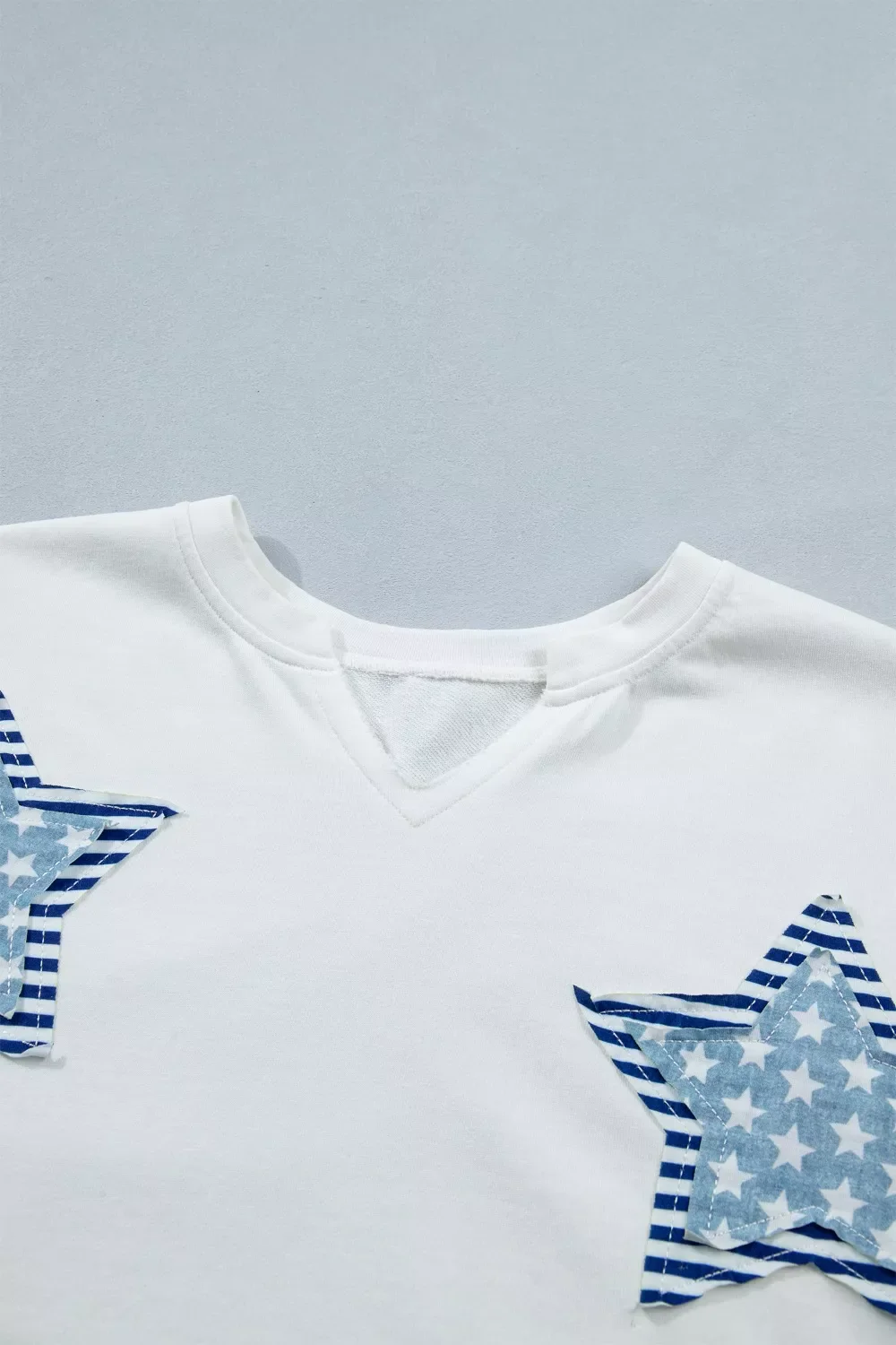 Patriot Star Patched Notched Neck Mineral Washed Tee - Image 7