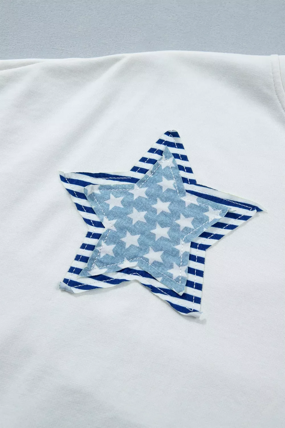 Patriot Star Patched Notched Neck Mineral Washed Tee - Image 9